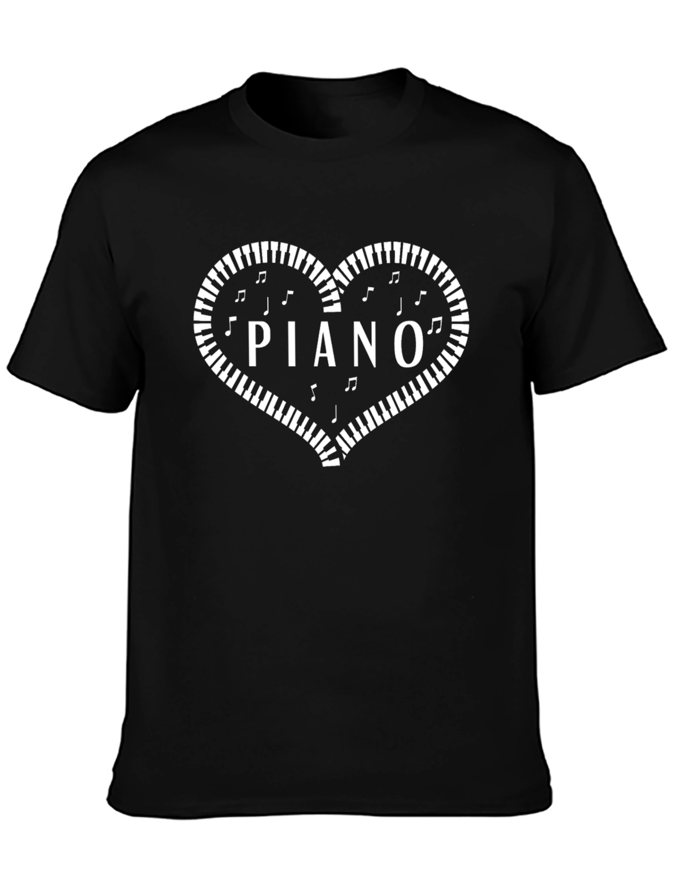 Piano Heart Graphic T-Shirt