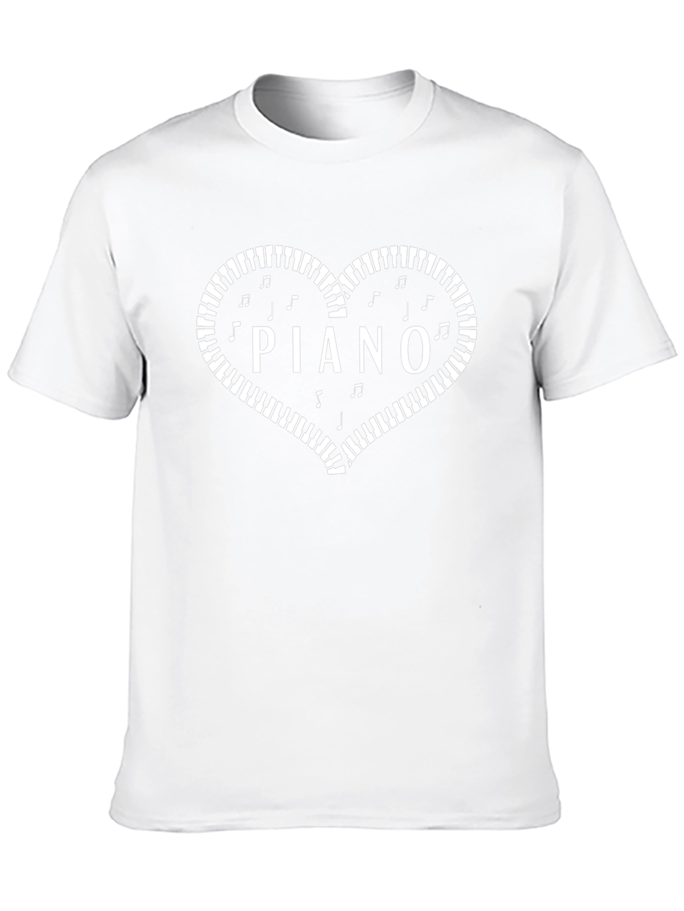 Piano Heart Graphic T-Shirt