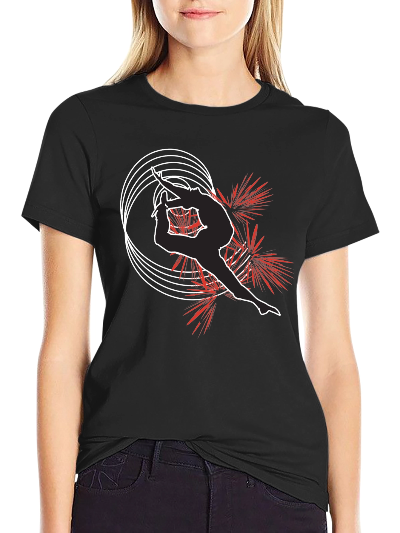 Stylish Acrobatics T-Shirt - Black