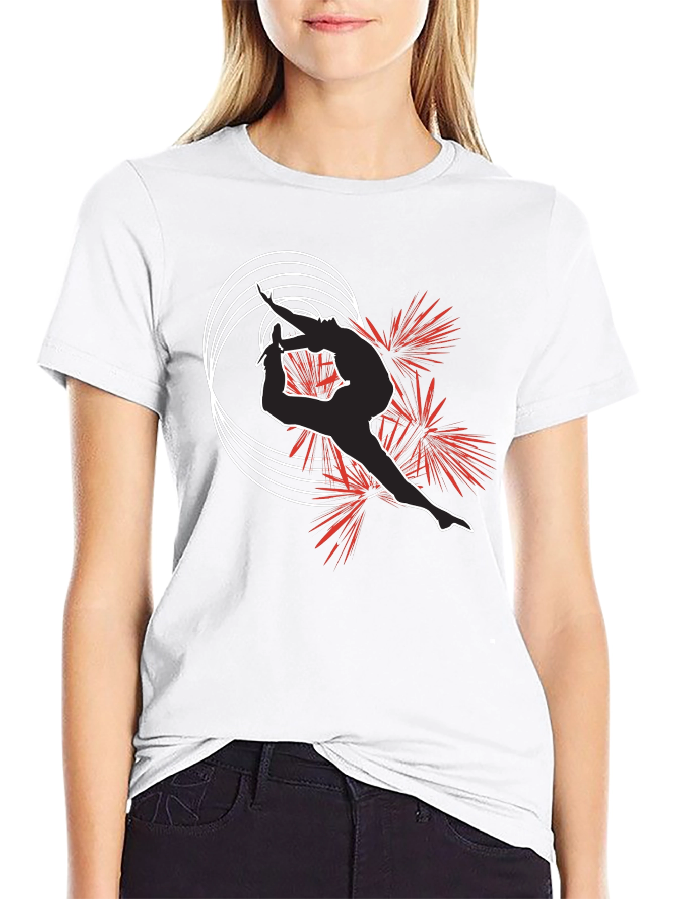 Stylish Acrobatics T-Shirt - Black