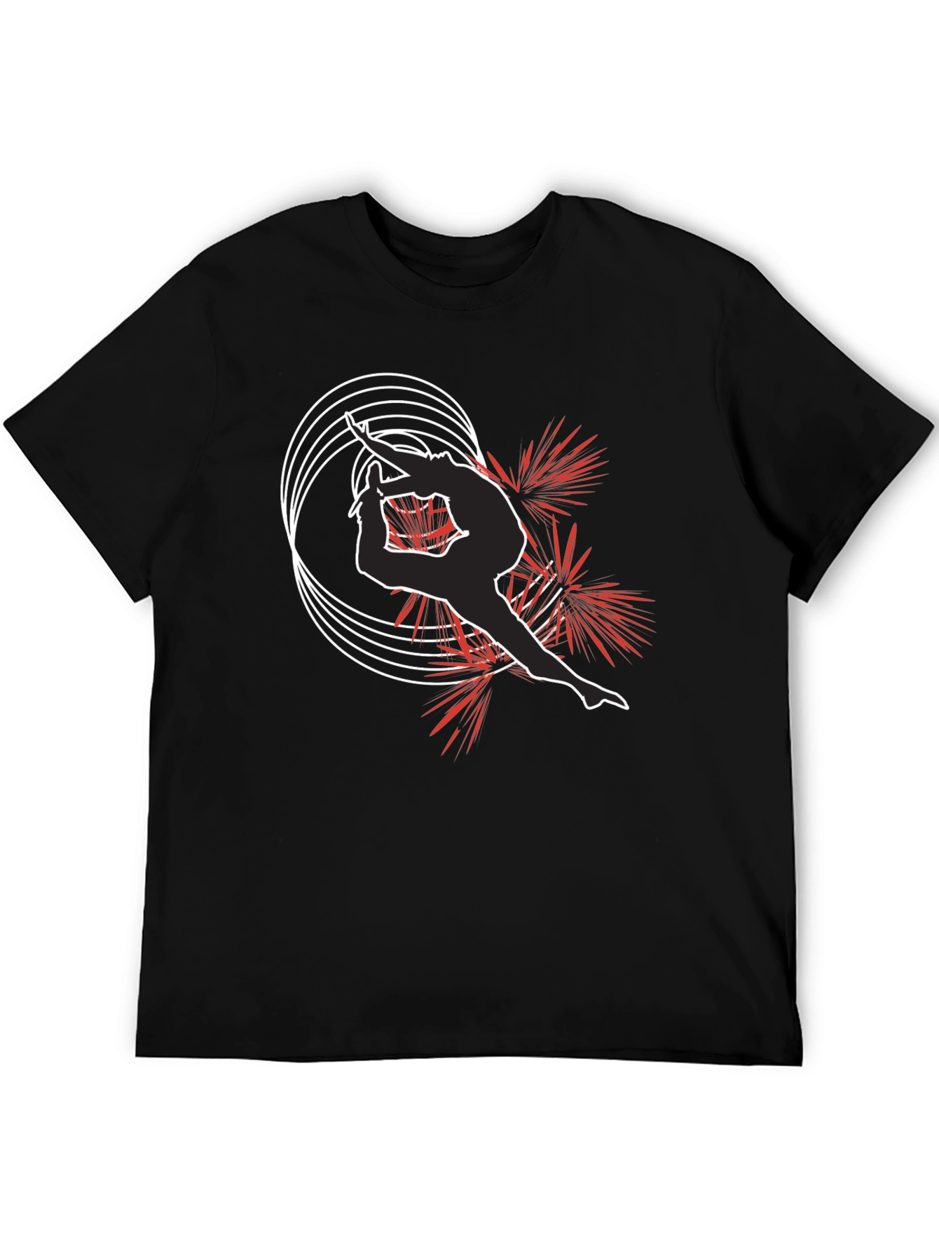 Stylish Acrobatics T-Shirt - Black