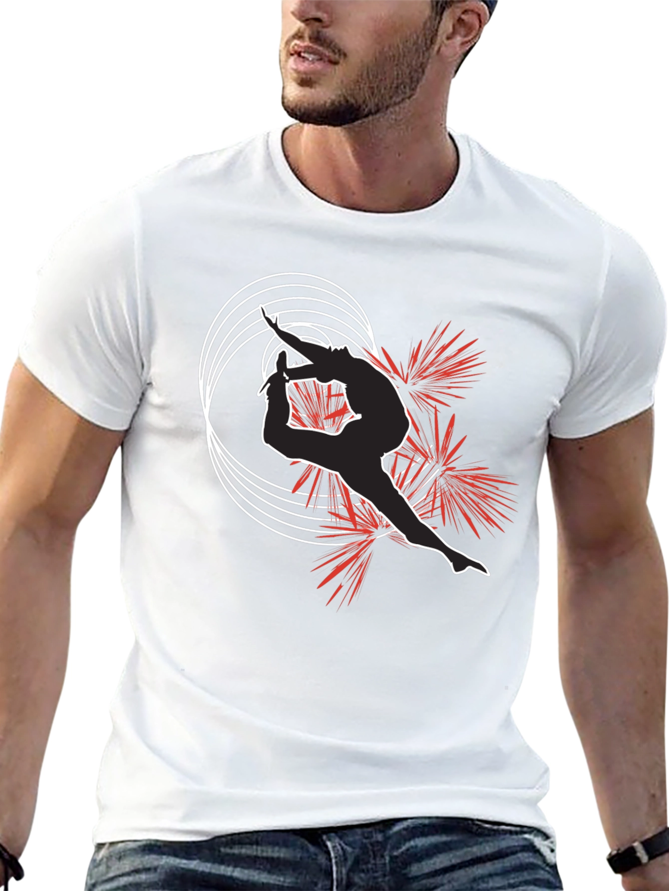Stylish Acrobatics T-Shirt - Black