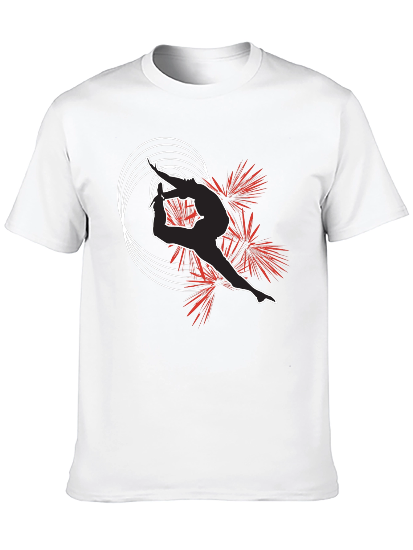 Stylish Acrobatics T-Shirt - Black