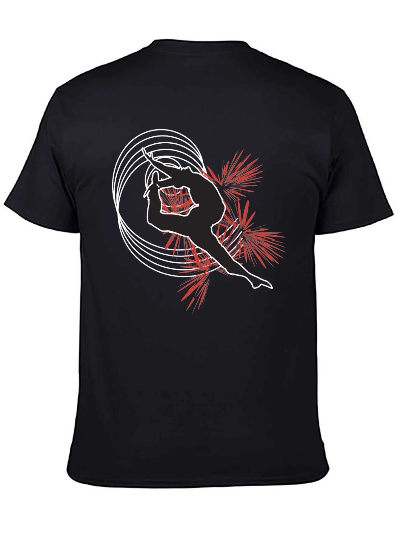 Stylish Acrobatics T-Shirt - Black
