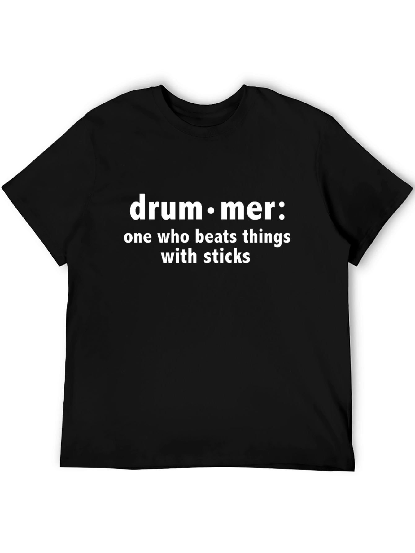 Drummer Definition Black T-Shirt - Music Lover Tee
