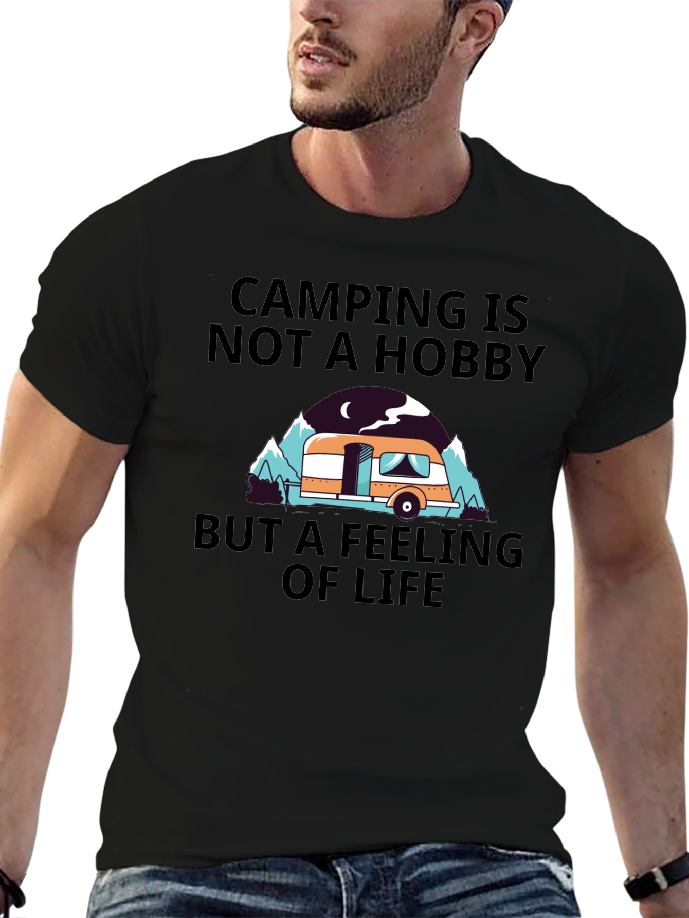 Camping is a Feeling of Life Graphic Tee