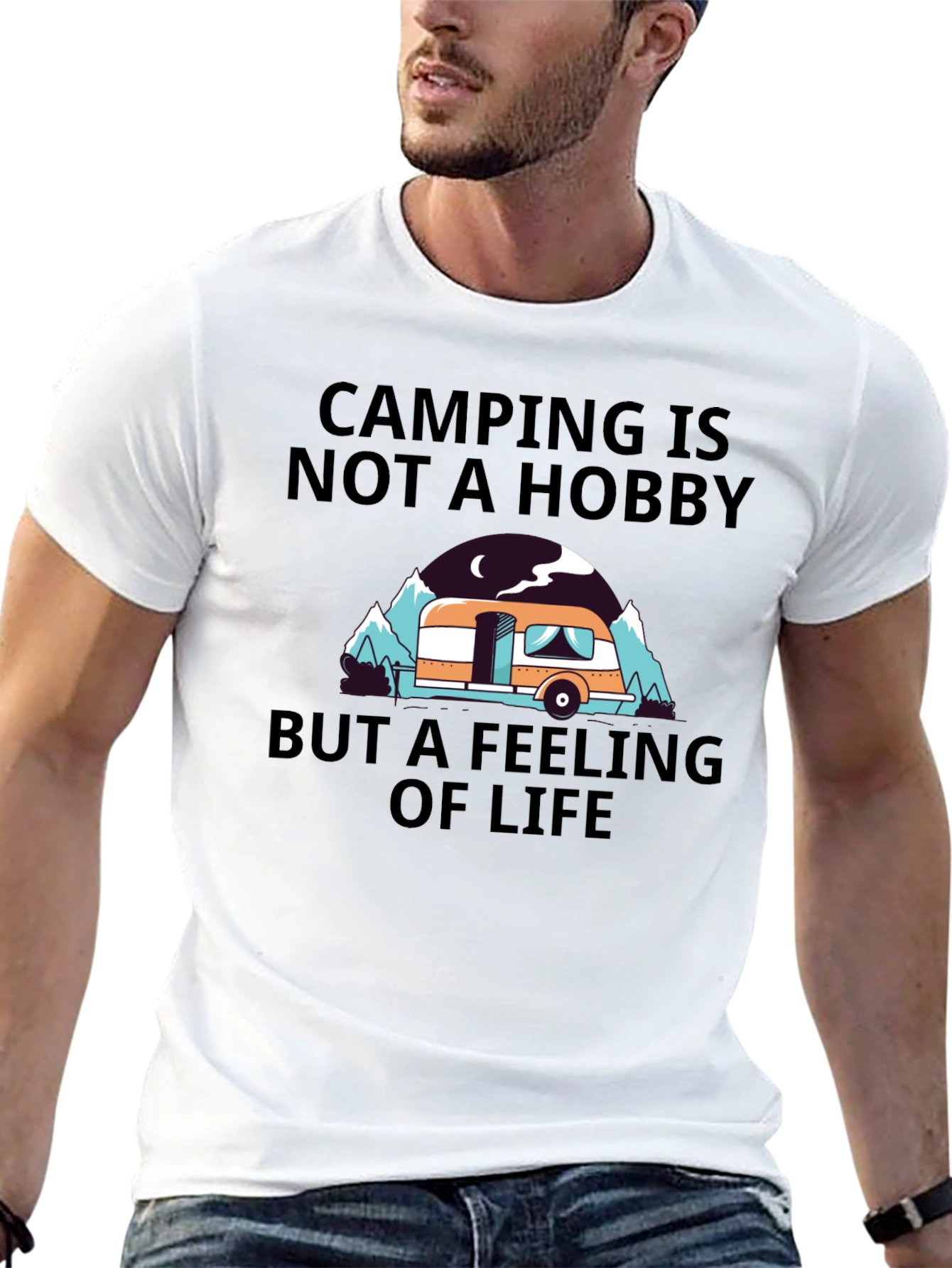 Camping is a Feeling of Life Graphic Tee