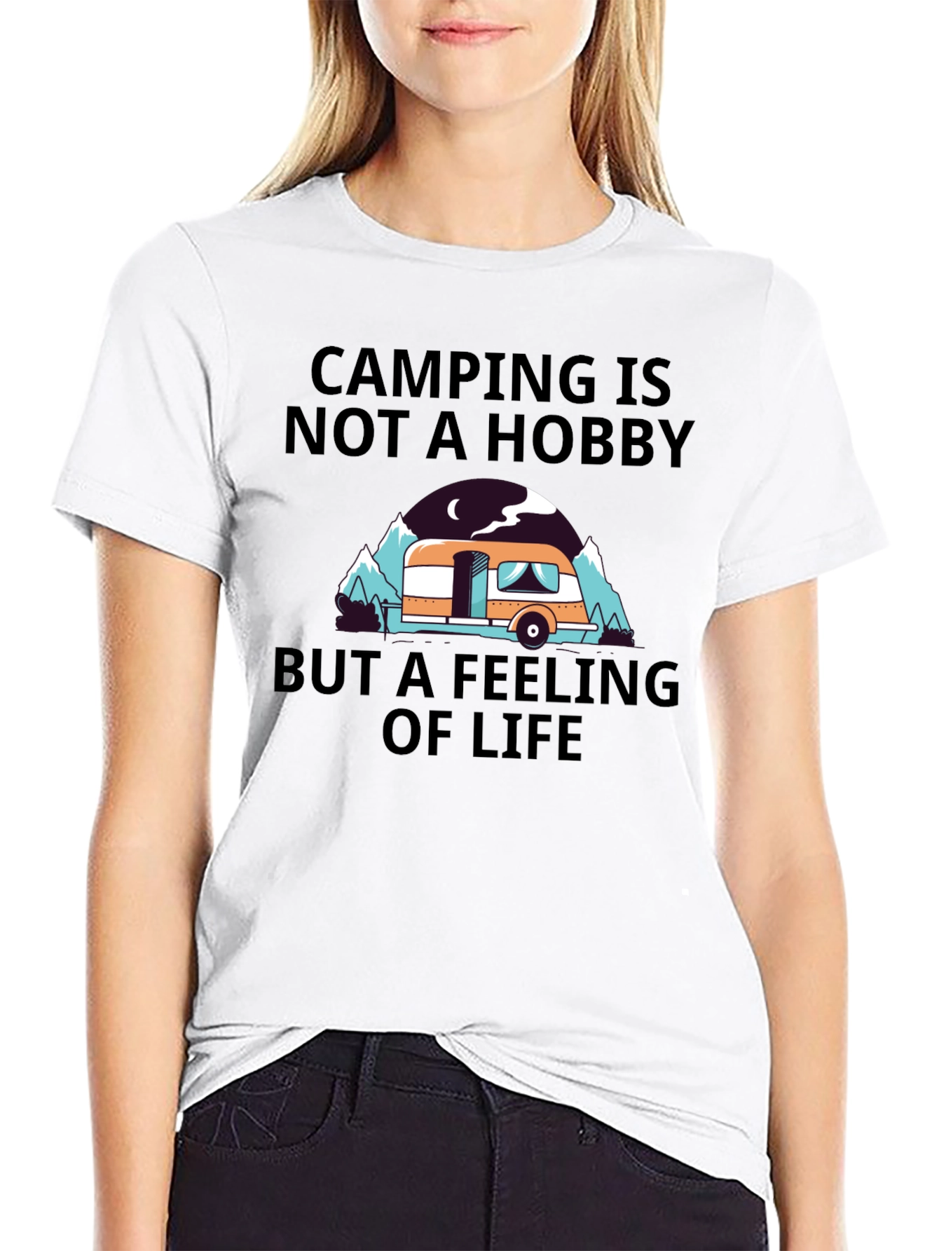 Camping is a Feeling of Life Graphic Tee