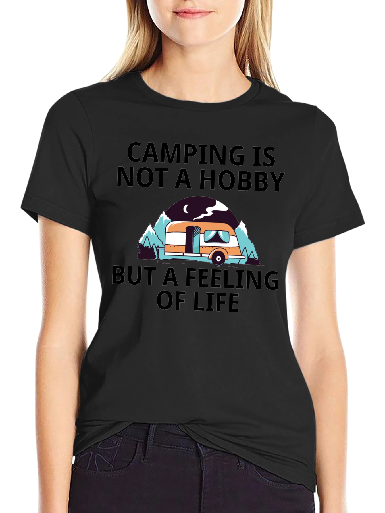 Camping is a Feeling of Life Graphic Tee