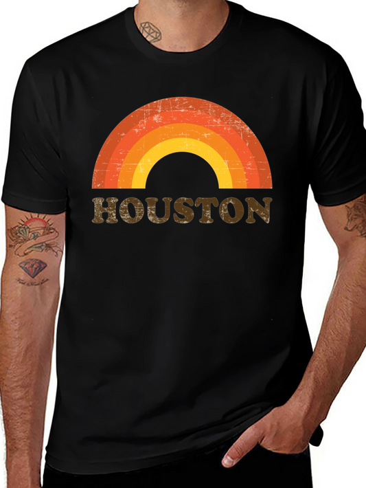 Retro Houston Rainbow T-Shirt