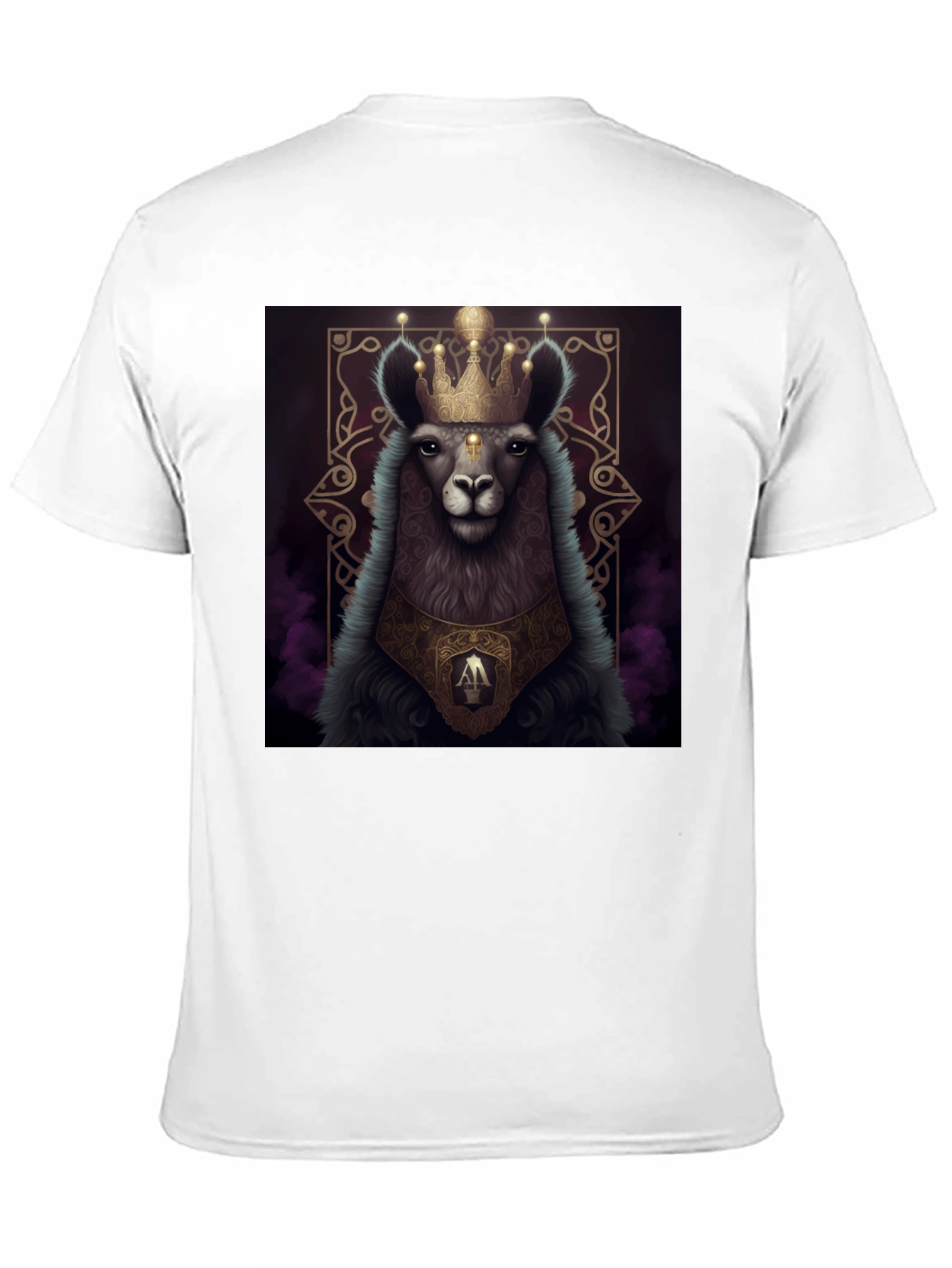 Royal Llama Graphic Tee - Unisex Black T-Shirt