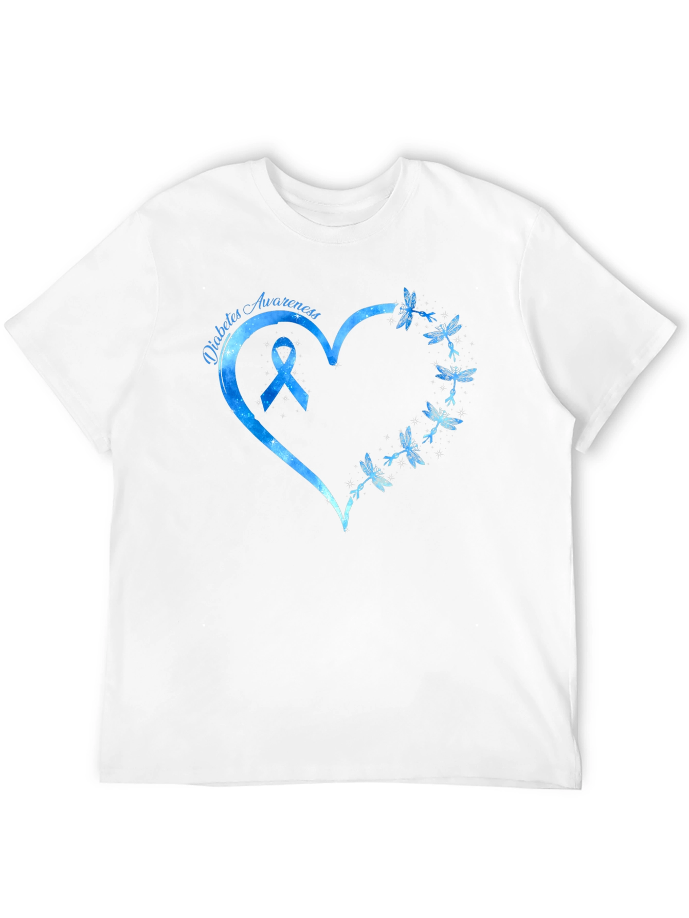 Diabetes Awareness Dragonfly Heart T-Shirt