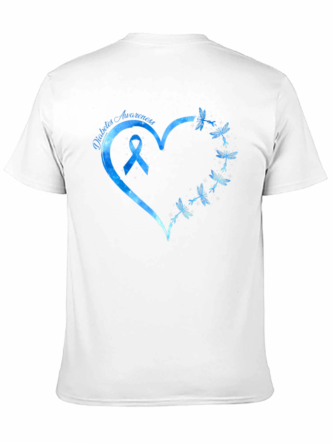 Diabetes Awareness Dragonfly Heart T-Shirt