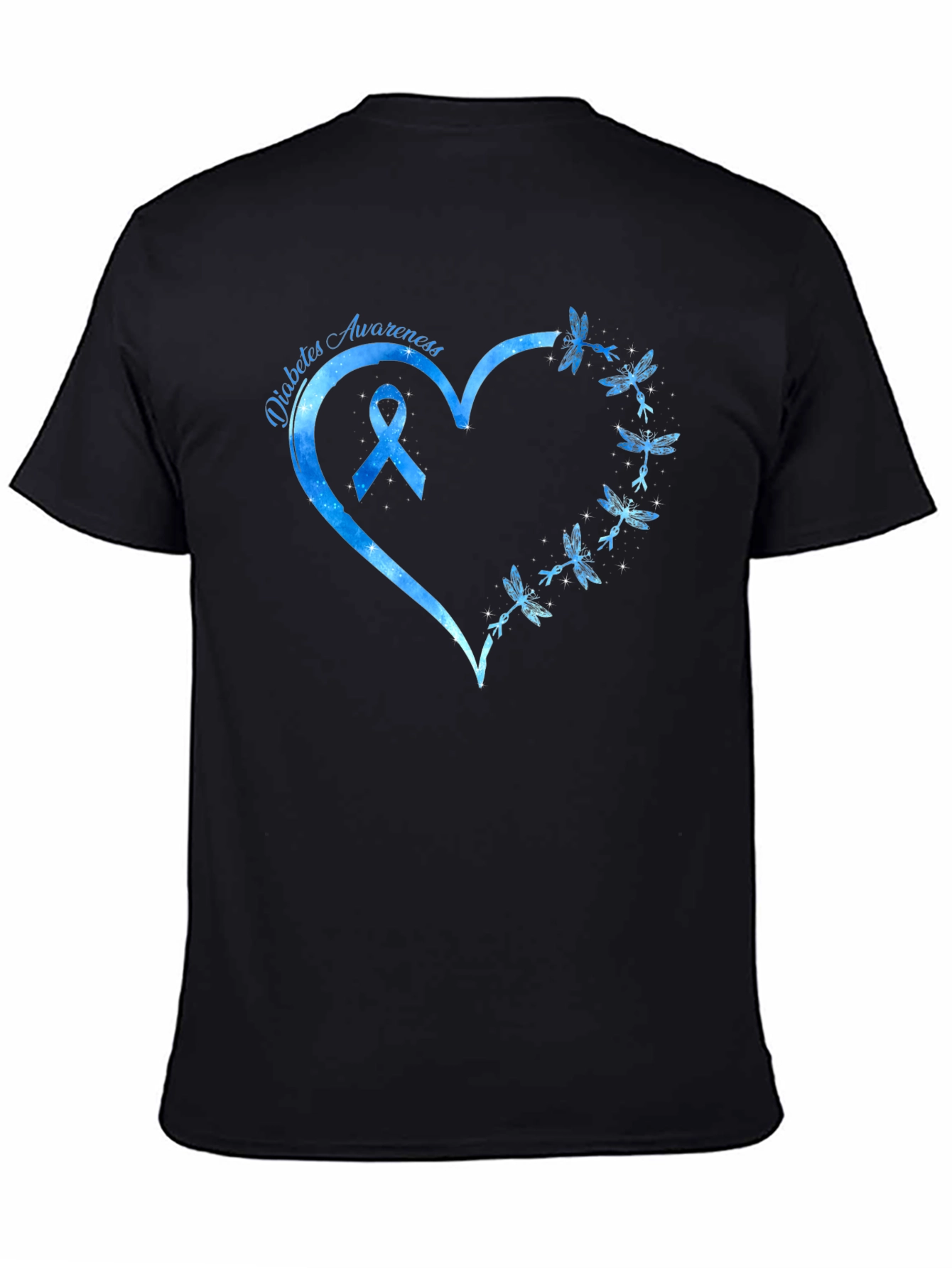 Diabetes Awareness Dragonfly Heart T-Shirt