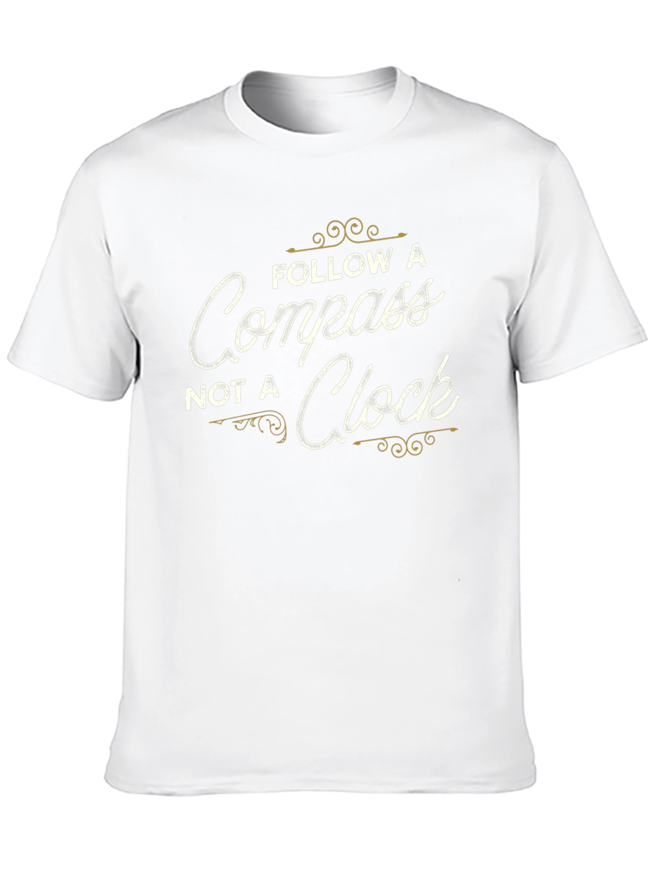 Follow a Compass Not a Clock T-Shirt - Black