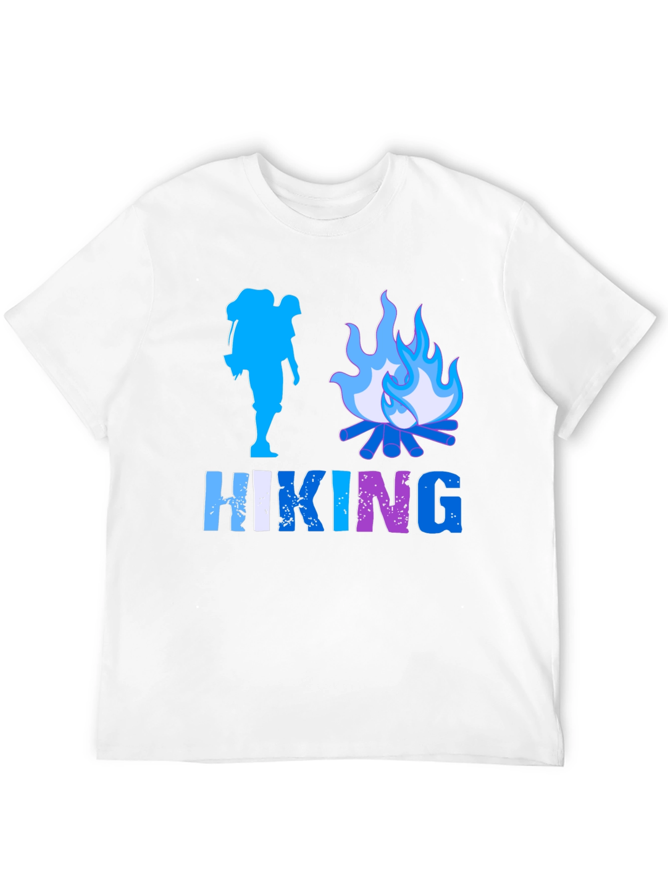 Hiking Adventure Graphic Tee - Black Cotton Shirt
