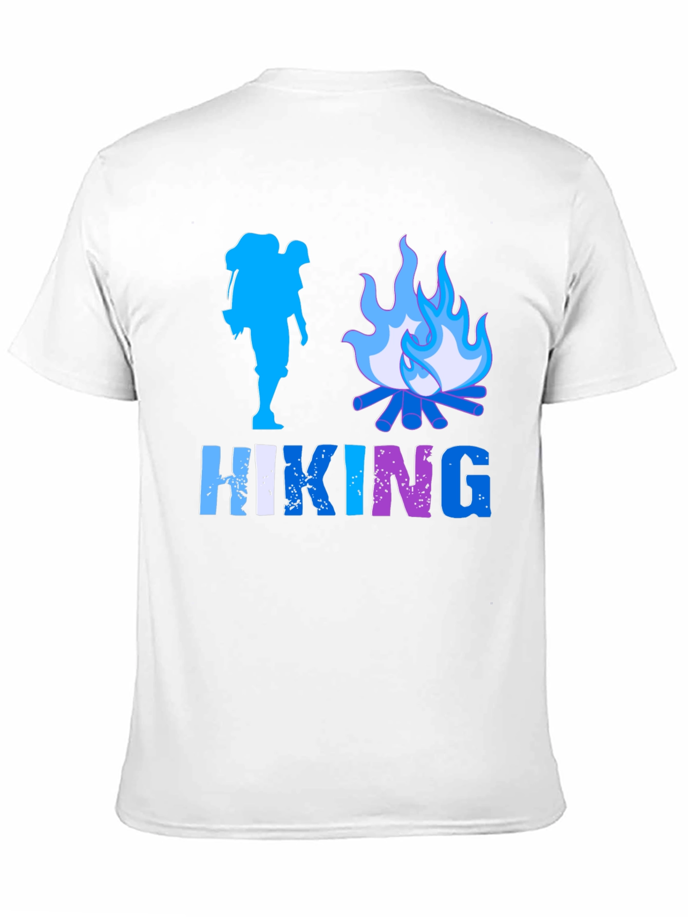 Hiking Adventure Graphic Tee - Black Cotton Shirt