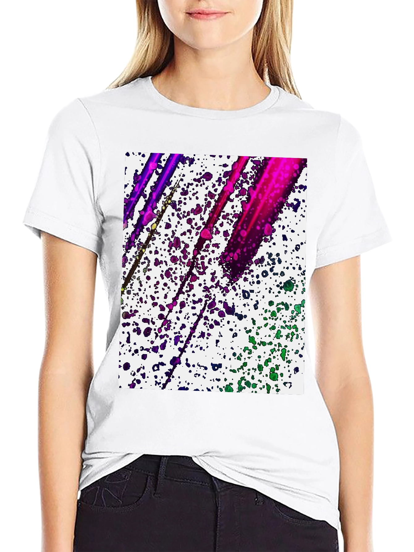 Abstract Paint Splatter Graphic Tee - Modern Art Shirt