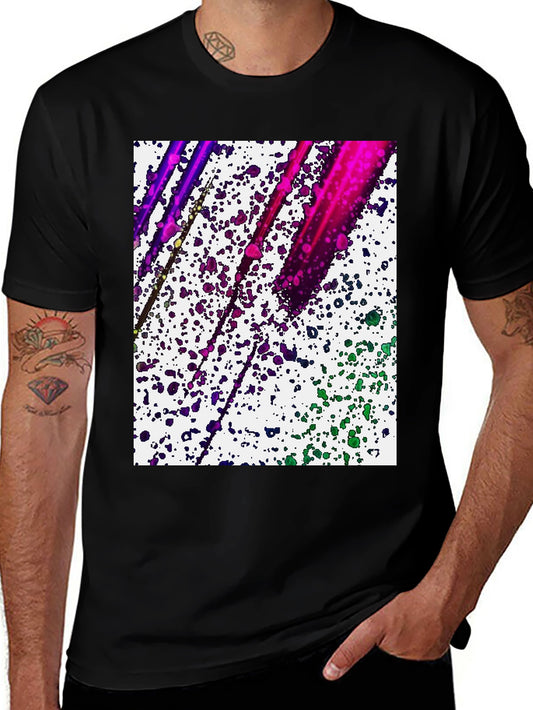 Abstract Paint Splatter Graphic Tee - Modern Art Shirt