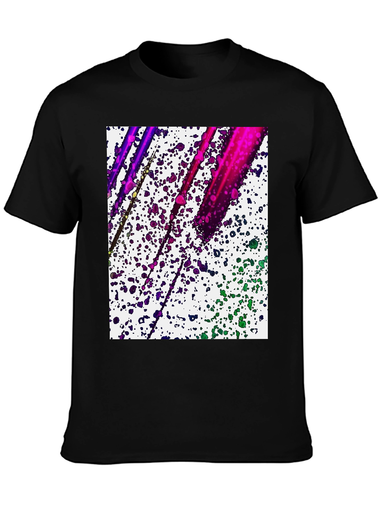 Abstract Paint Splatter Graphic Tee - Modern Art Shirt