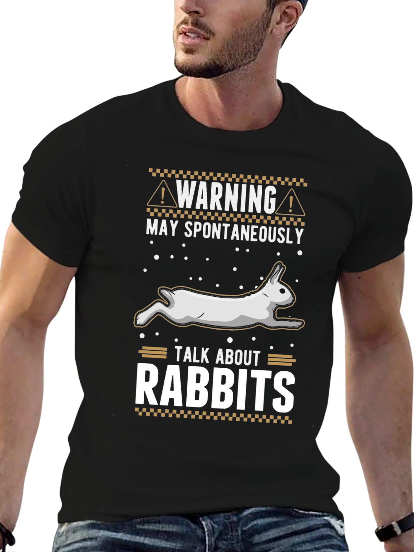 Warning: May Spontaneously Talk About Rabbits T-Shirt