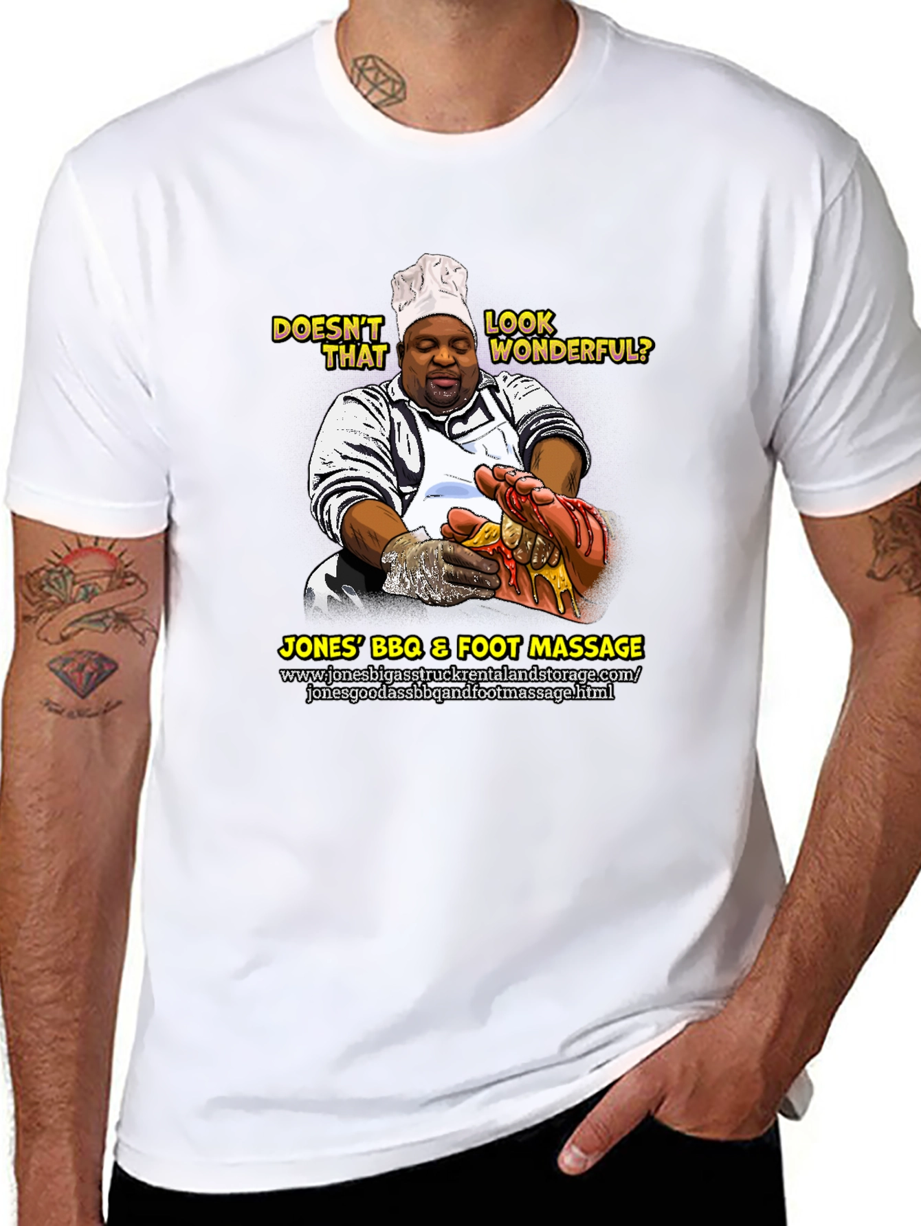 Jones BBQ & Foot Massage Funny T-Shirt