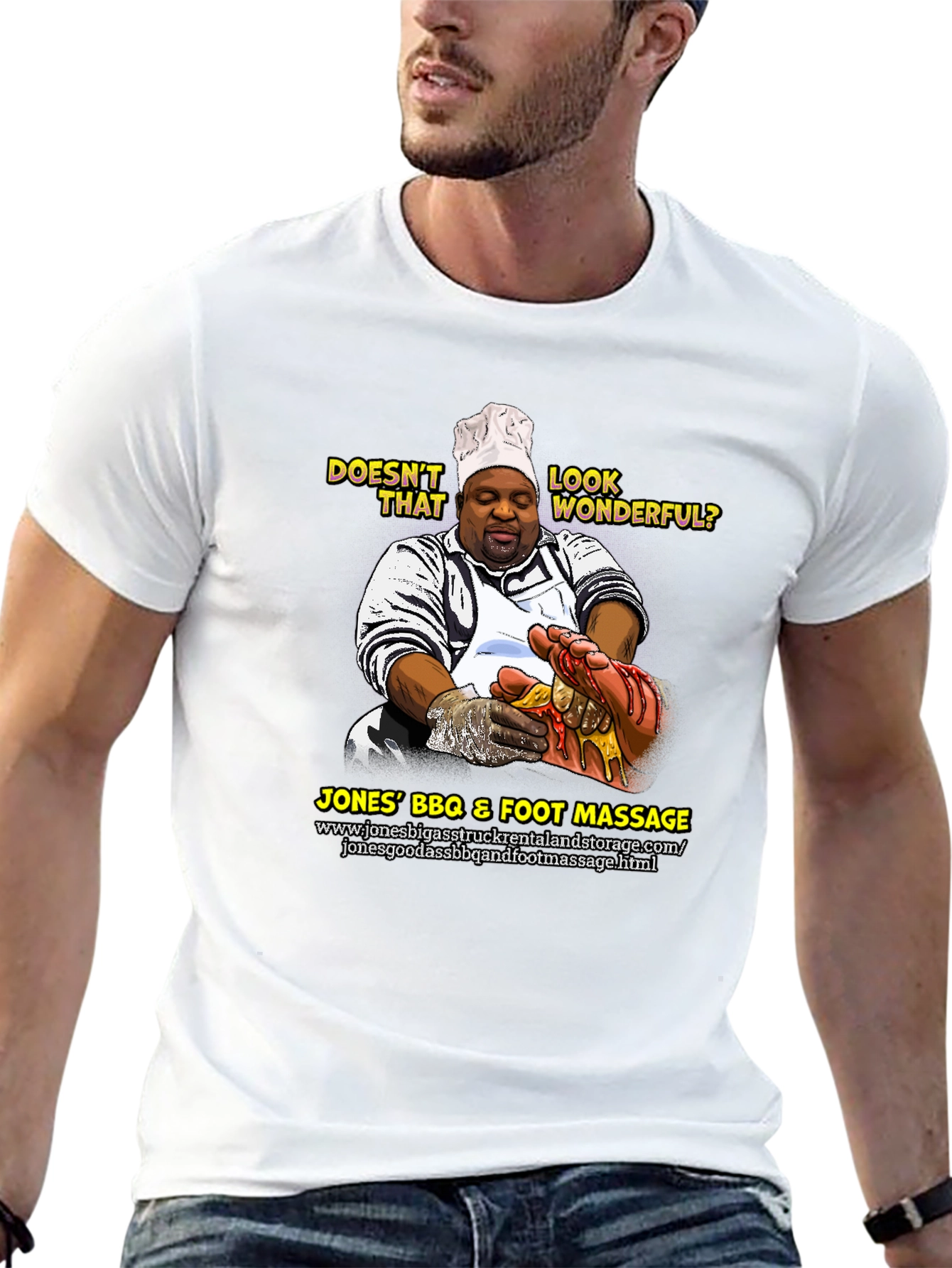Jones BBQ & Foot Massage Funny T-Shirt