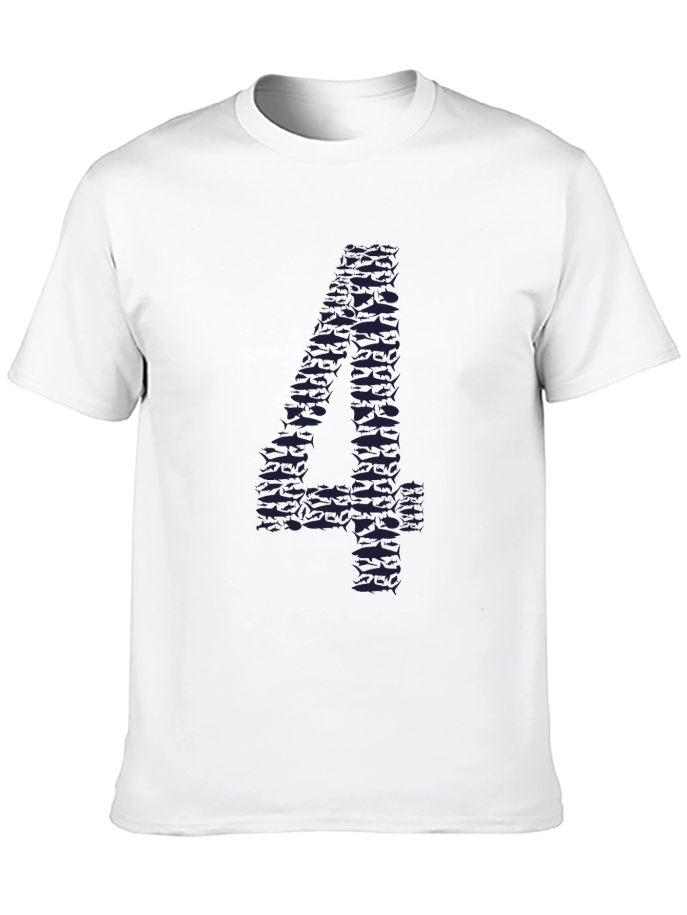 Shark Number 4 Black T-Shirt