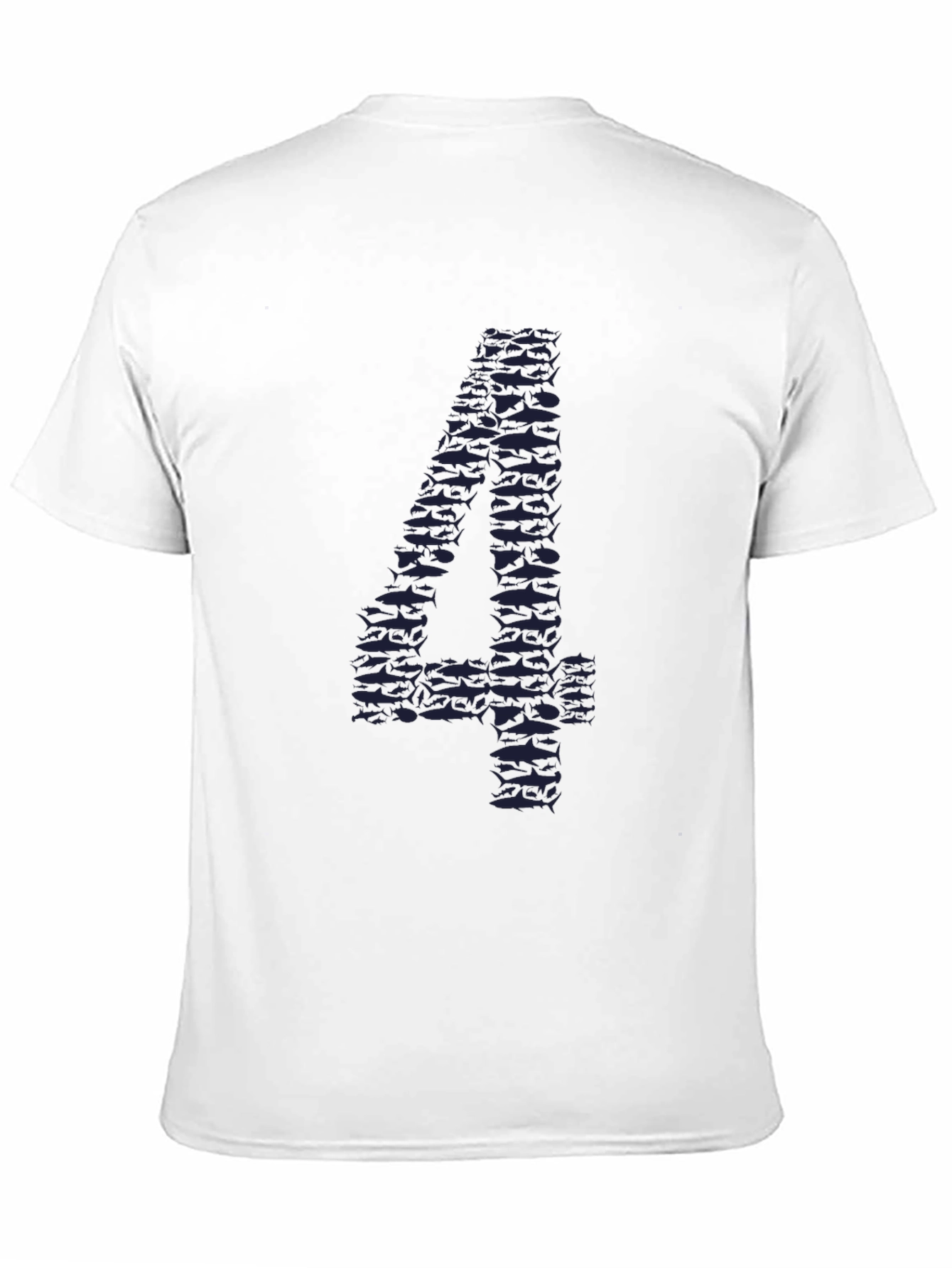 Shark Number 4 Black T-Shirt