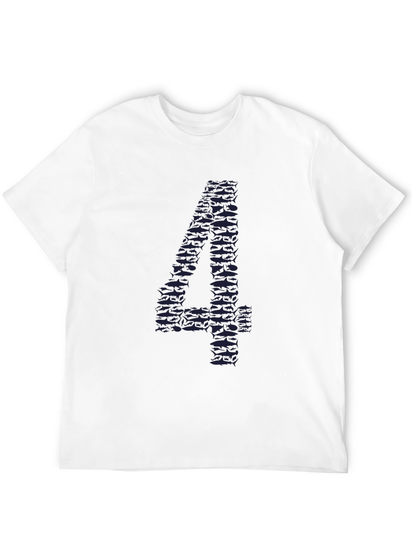 Shark Number 4 Black T-Shirt