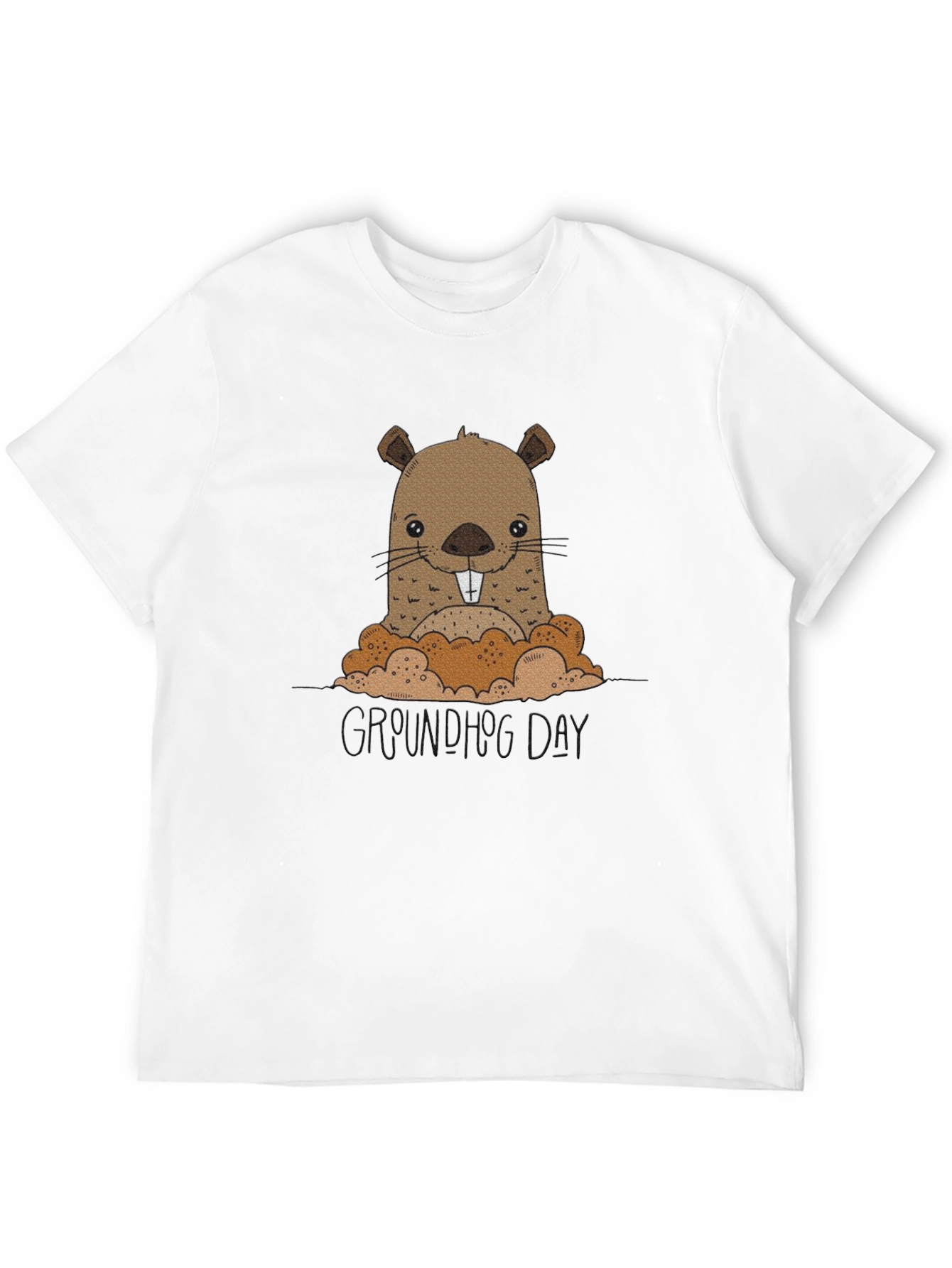 Groundhog Day T-Shirt: Cute Cartoon Design