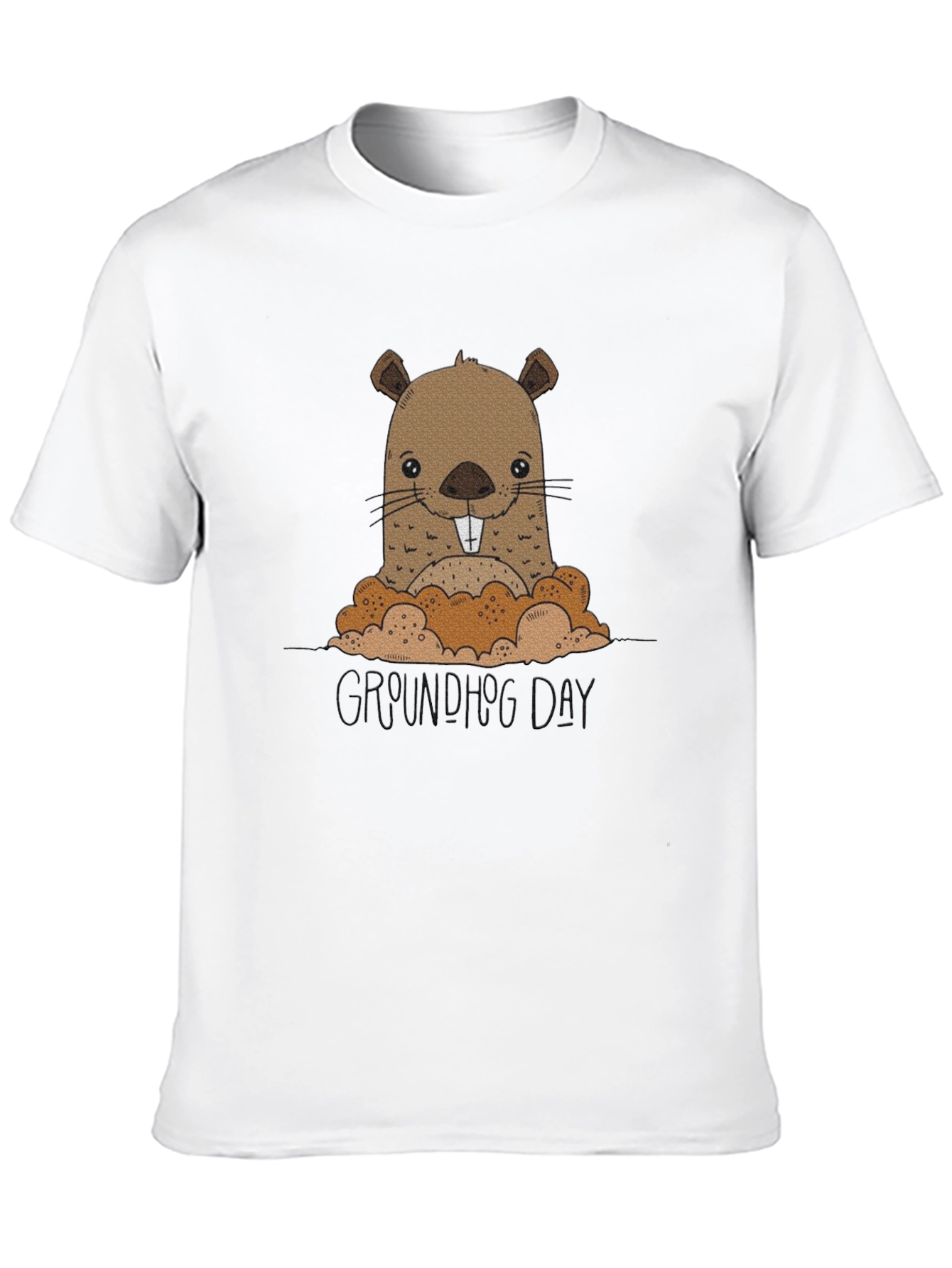 Groundhog Day T-Shirt: Cute Cartoon Design