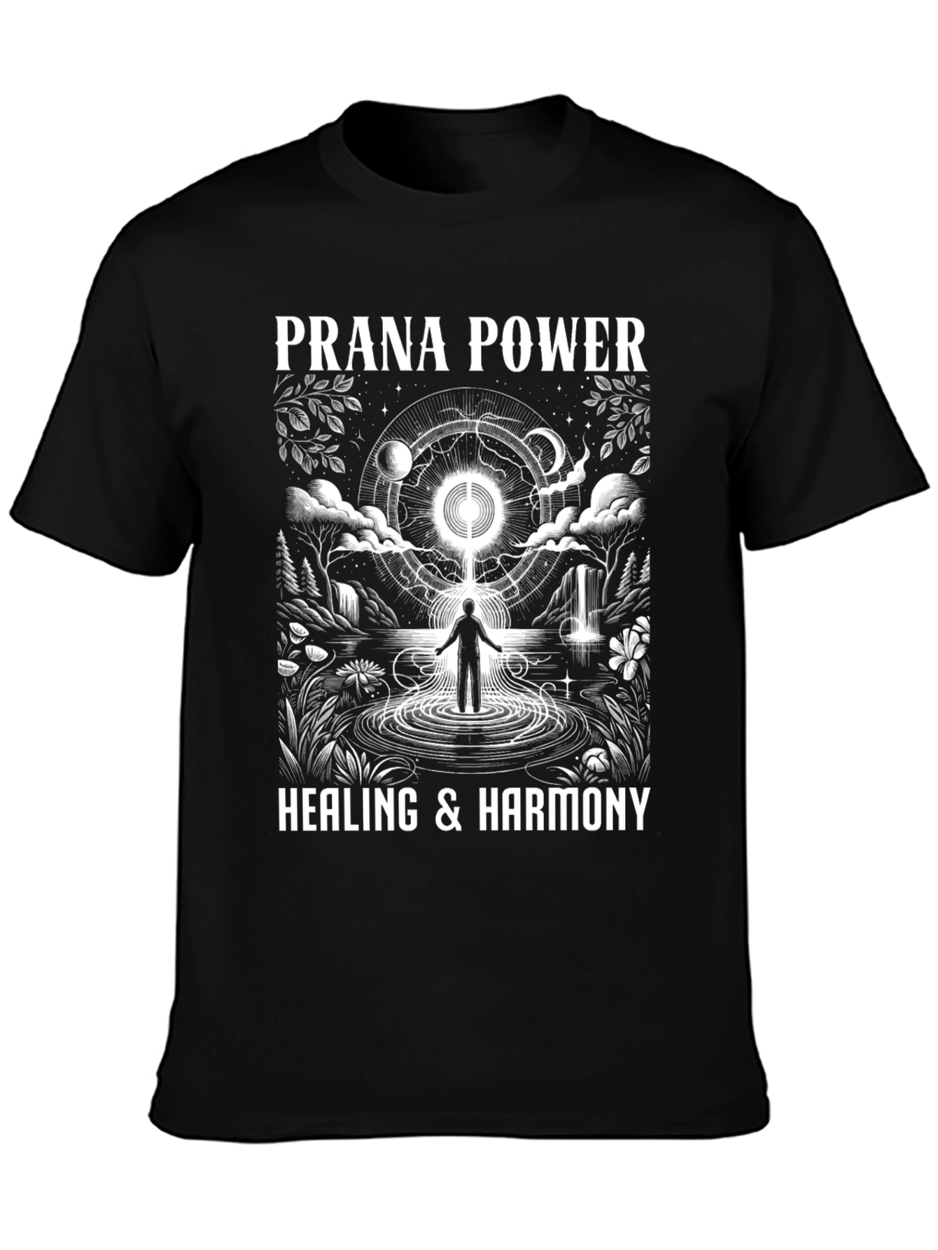 Prana Power Healing Harmony Black Graphic T-Shirt