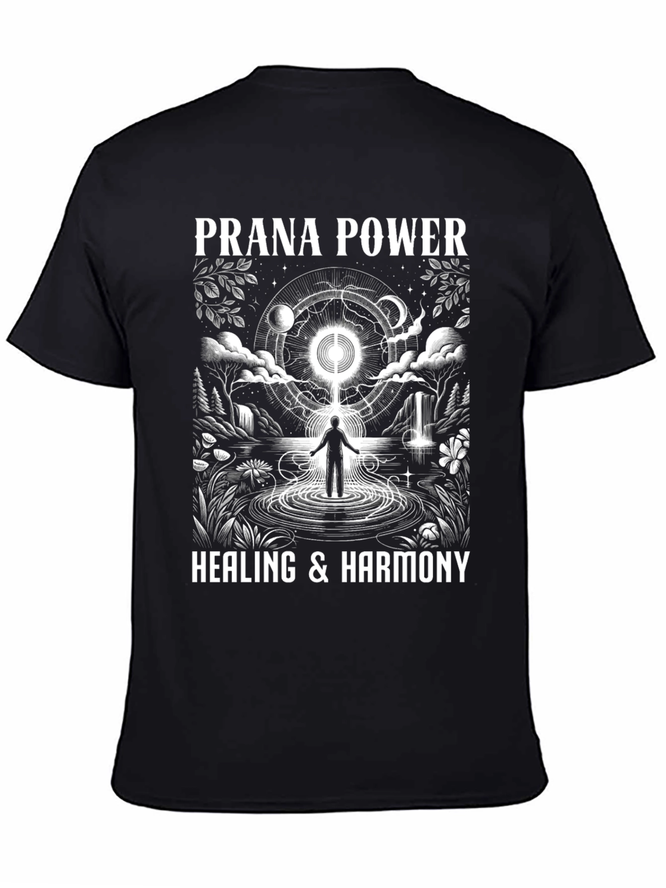 Prana Power Healing Harmony Black Graphic T-Shirt