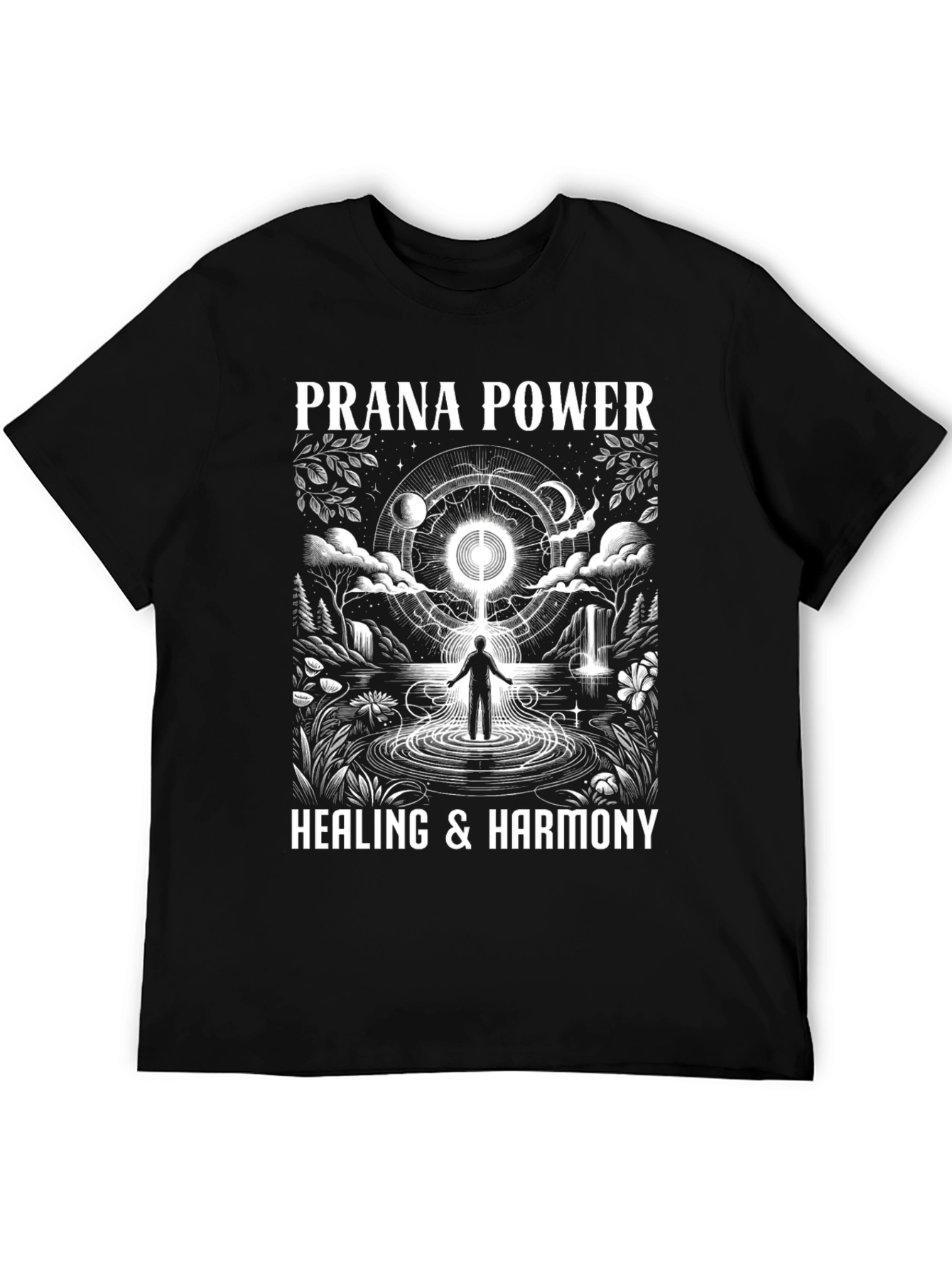 Prana Power Healing Harmony Black Graphic T-Shirt