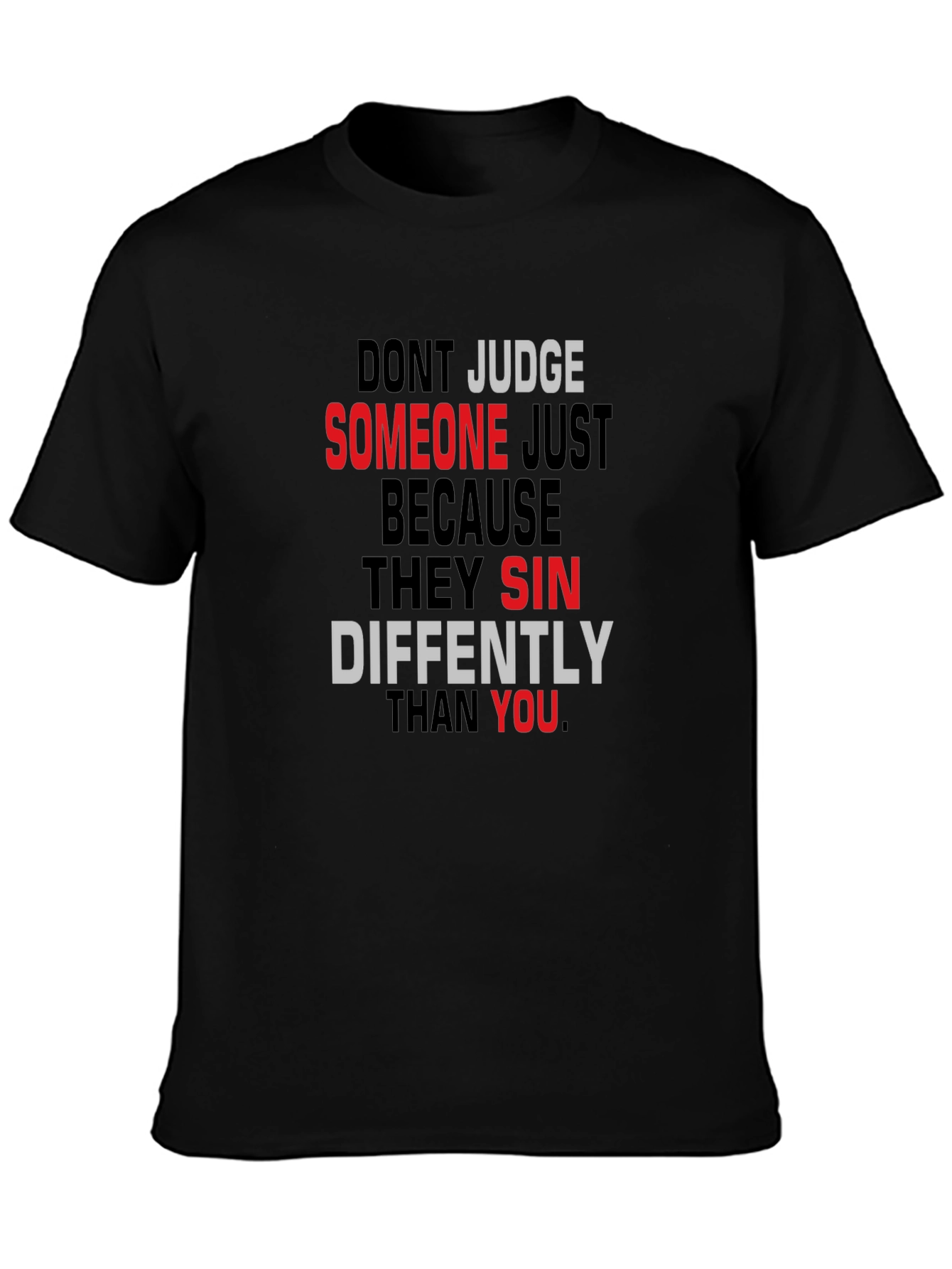Dont Judge Black Graphic Tee