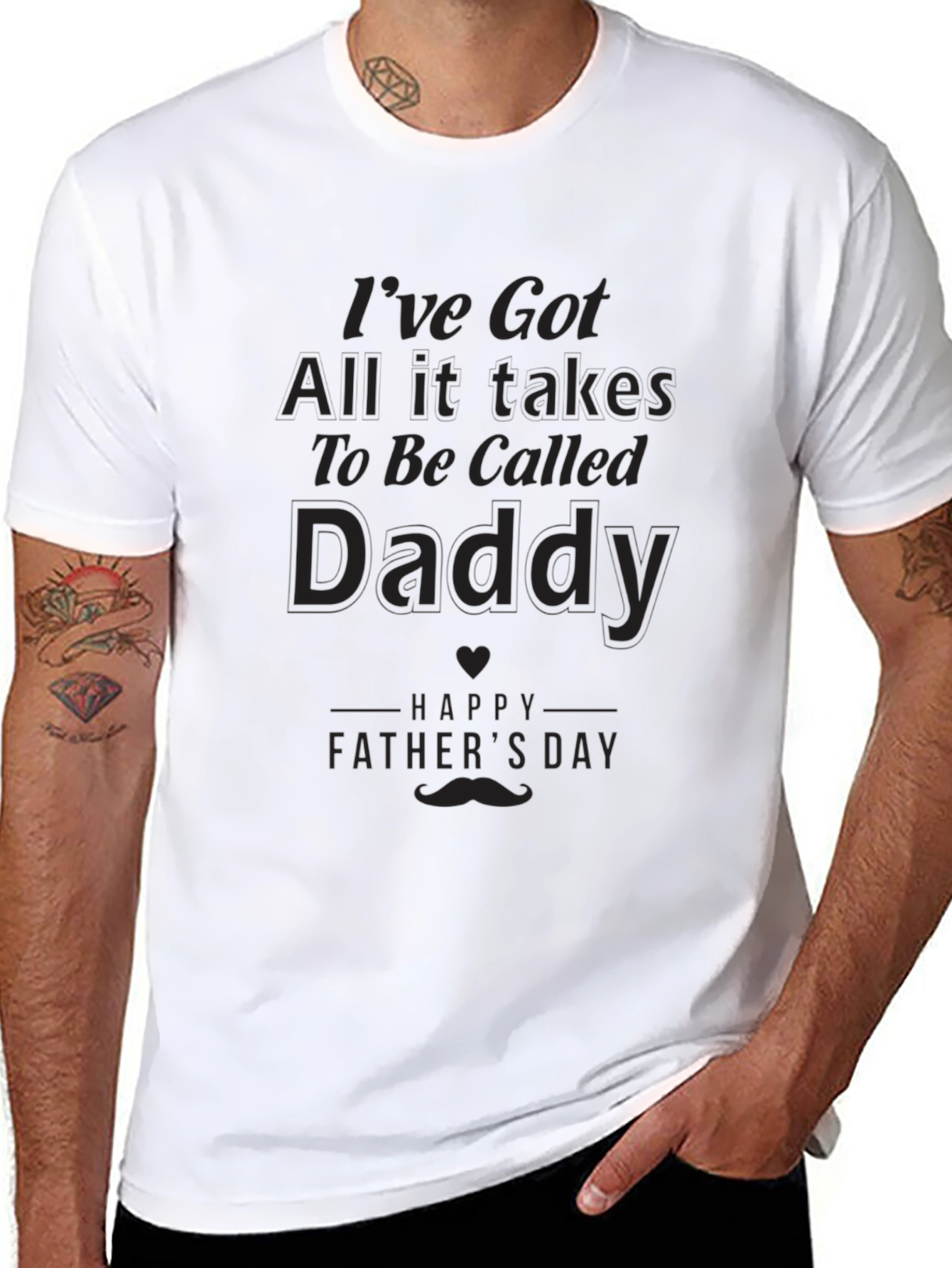 Daddy Fathers Day Black T-Shirt