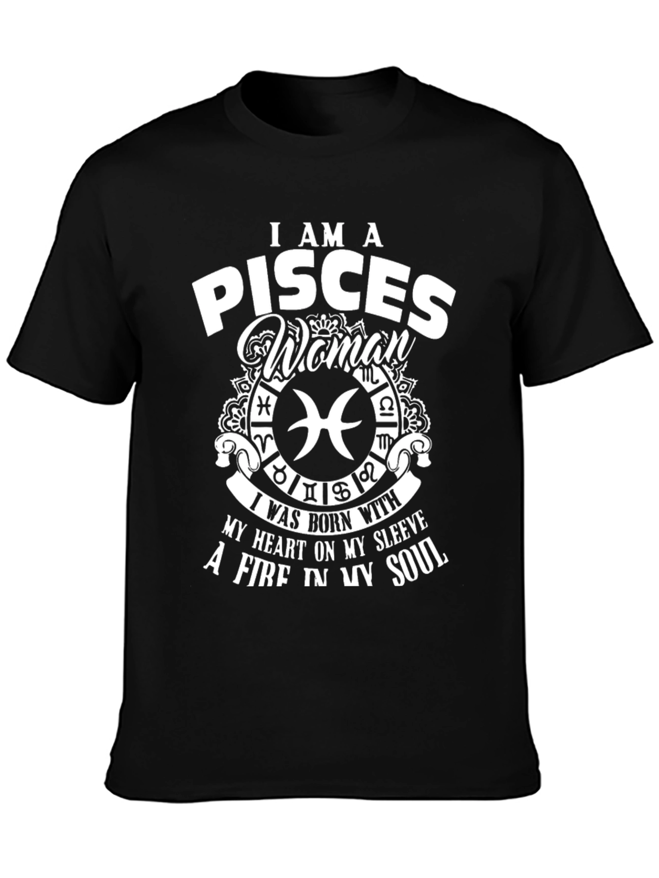 Pisces Woman Graphic Tee - Zodiac Sign Shirt