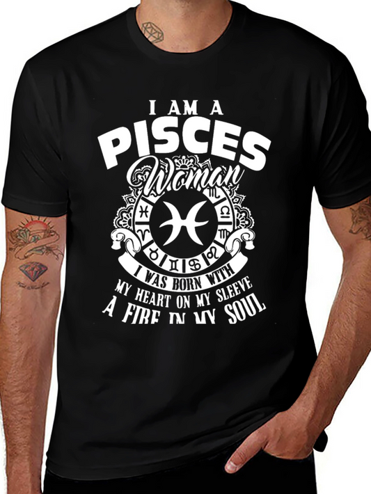 Pisces Woman Graphic Tee - Zodiac Sign Shirt