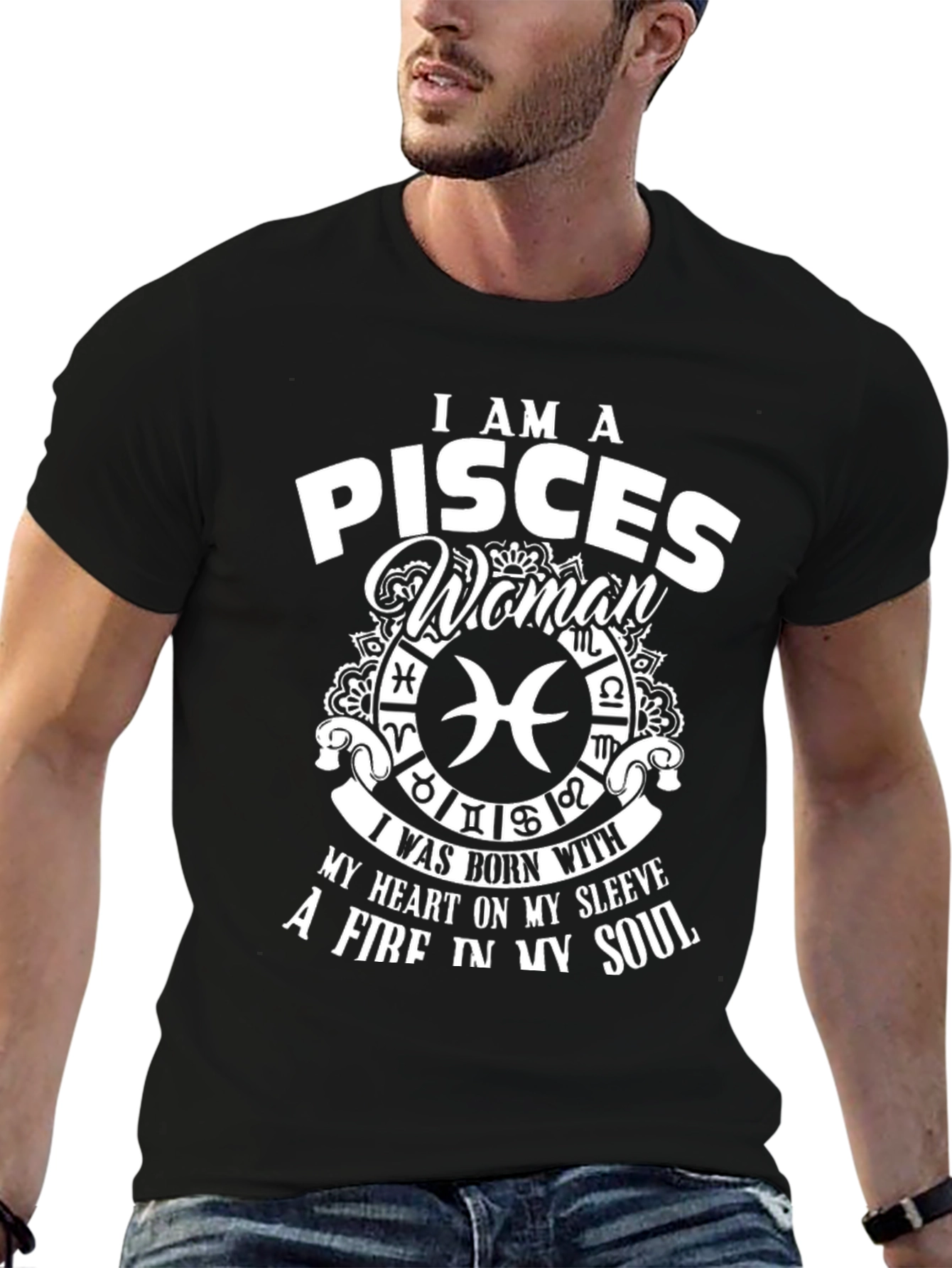Pisces Woman Graphic Tee - Zodiac Sign Shirt