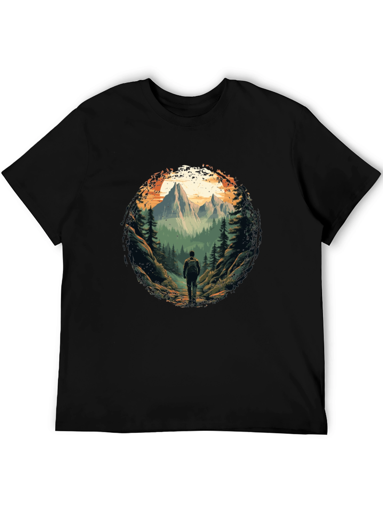 Mountain Hiking T-Shirt - Nature Adventure Tee