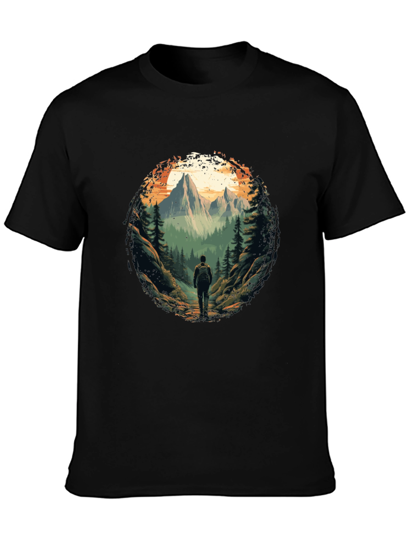 Mountain Hiking T-Shirt - Nature Adventure Tee