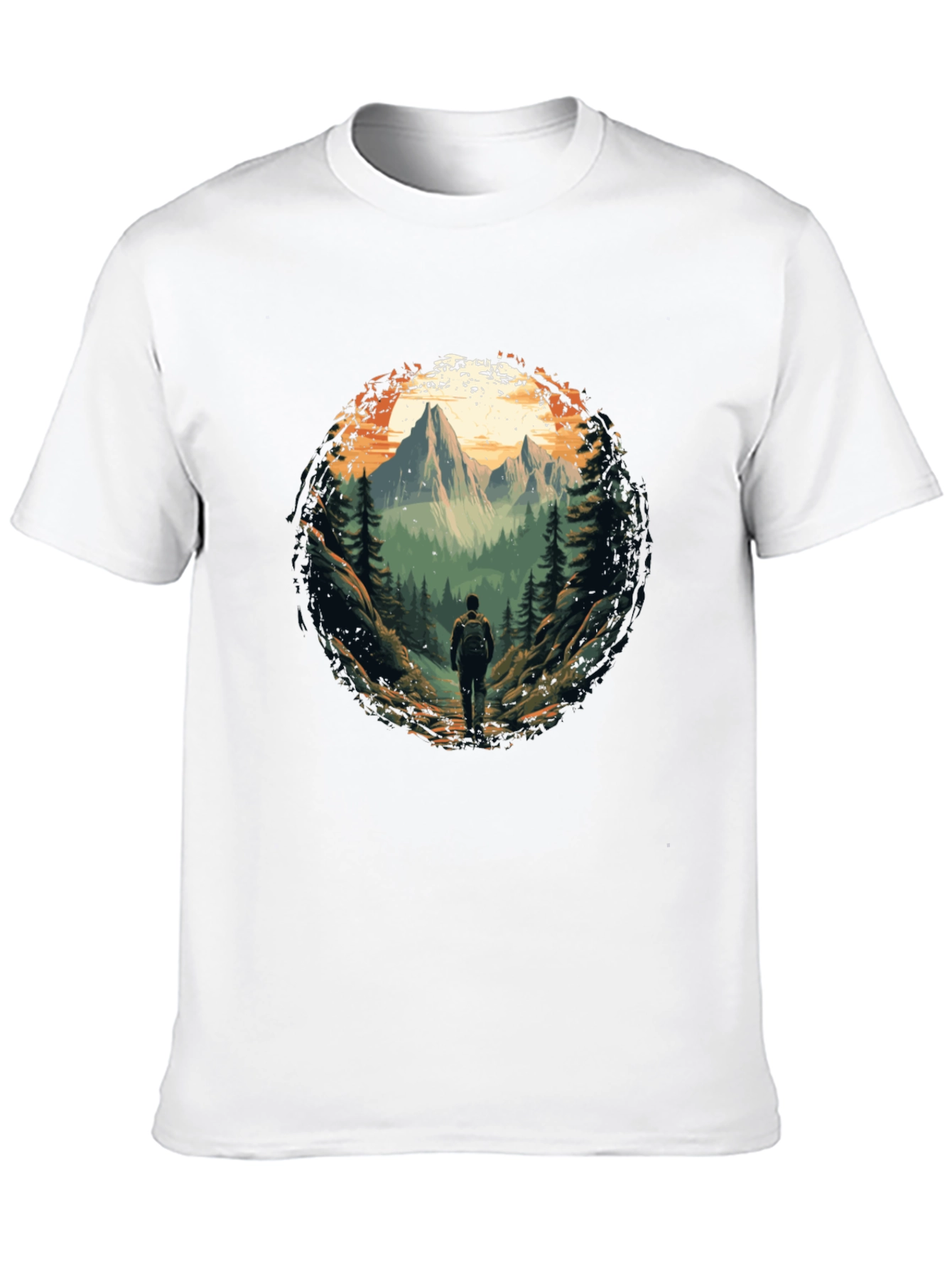 Mountain Hiking T-Shirt - Nature Adventure Tee