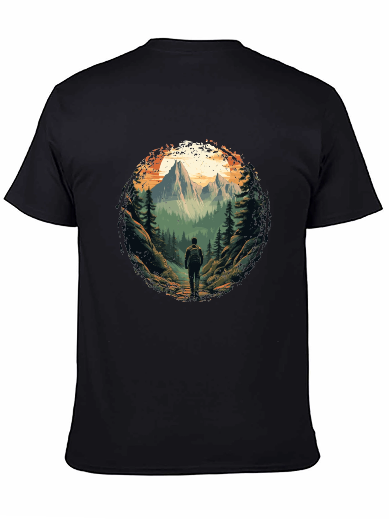 Mountain Hiking T-Shirt - Nature Adventure Tee