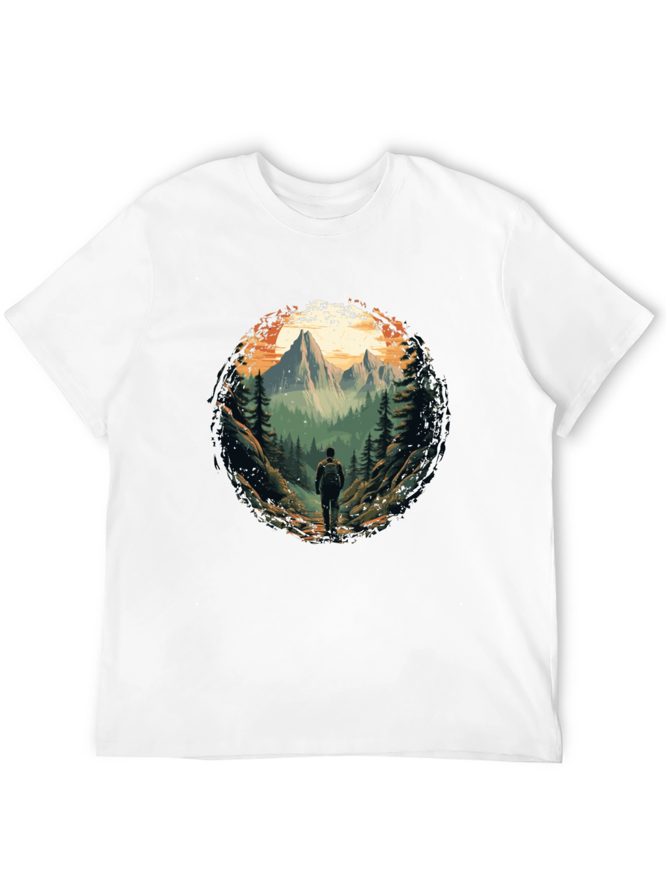 Mountain Hiking T-Shirt - Nature Adventure Tee