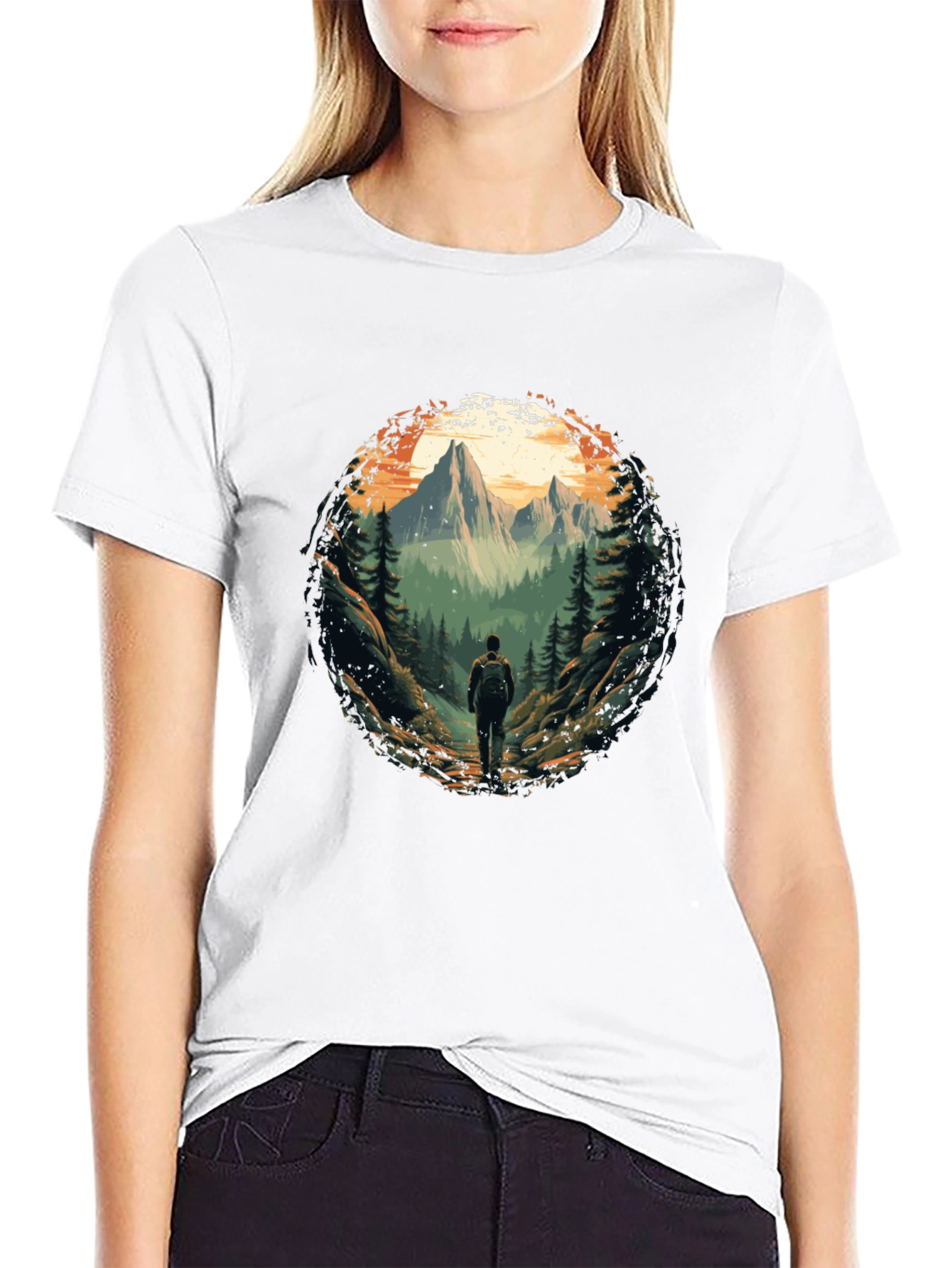 Mountain Hiking T-Shirt - Nature Adventure Tee