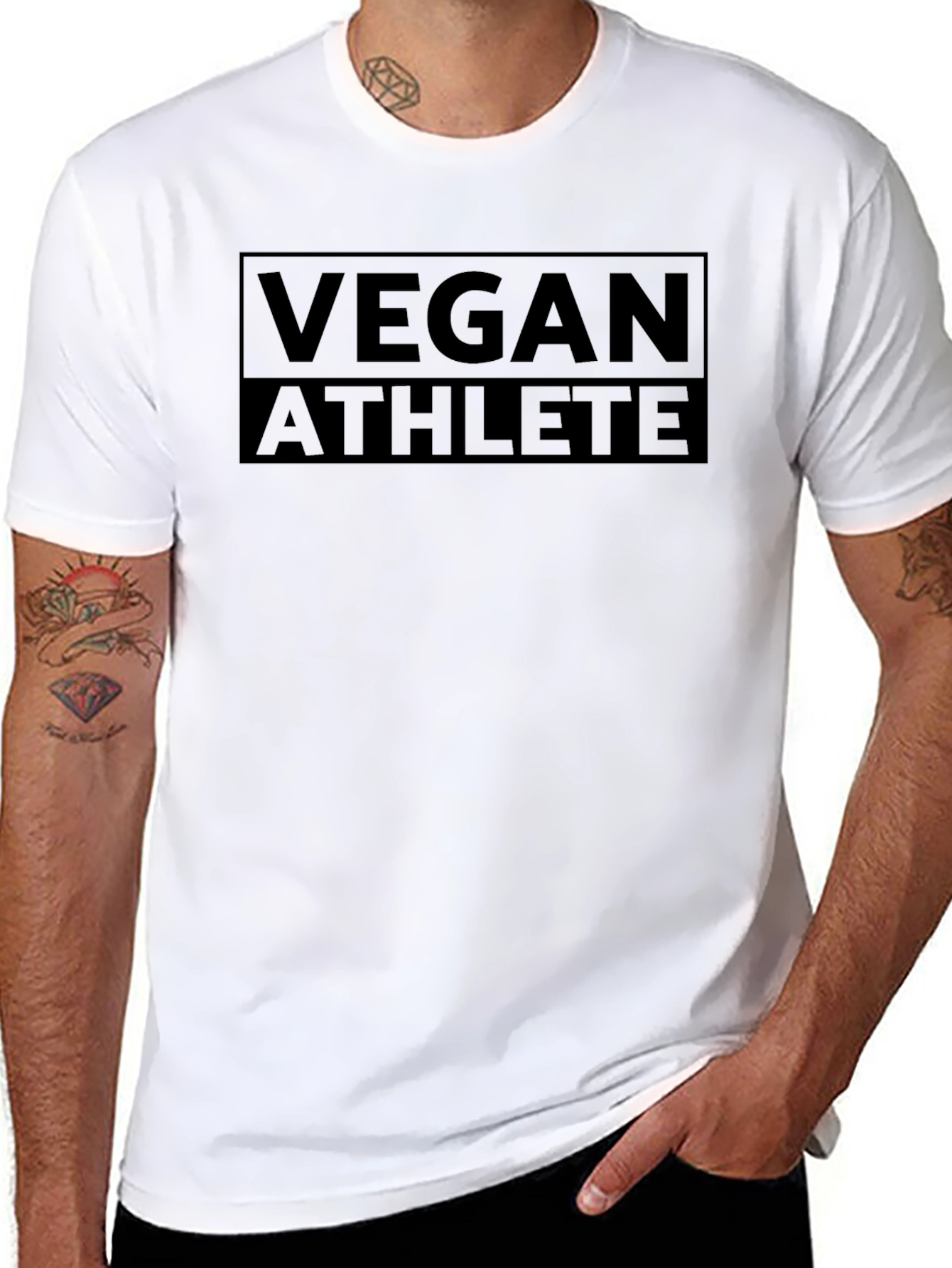 Vegan Athlete Graphic T-Shirt - Black