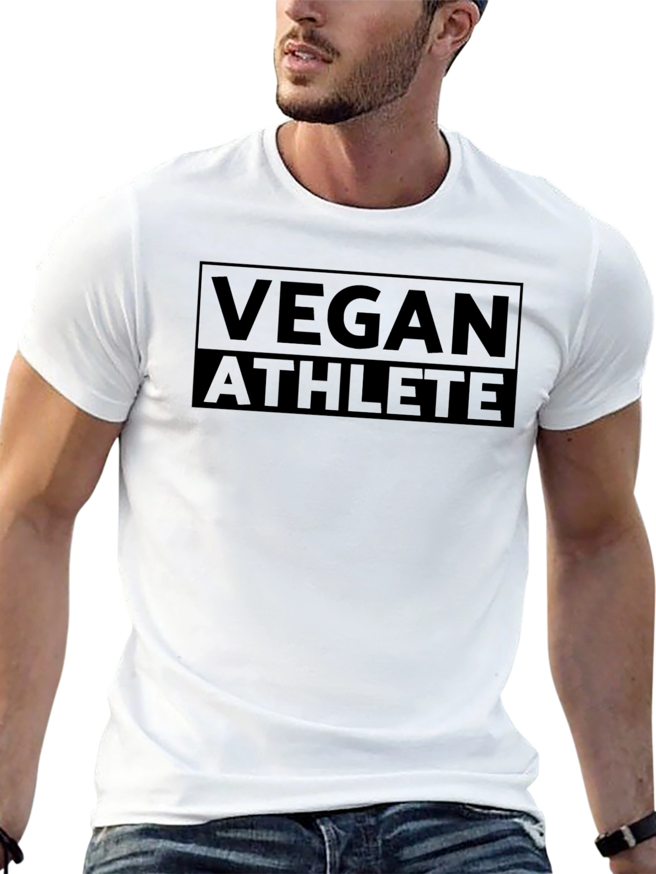 Vegan Athlete Graphic T-Shirt - Black