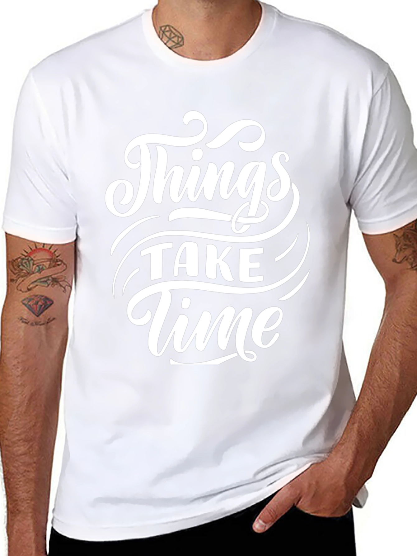 Things Take Time Graphic Black T-Shirt