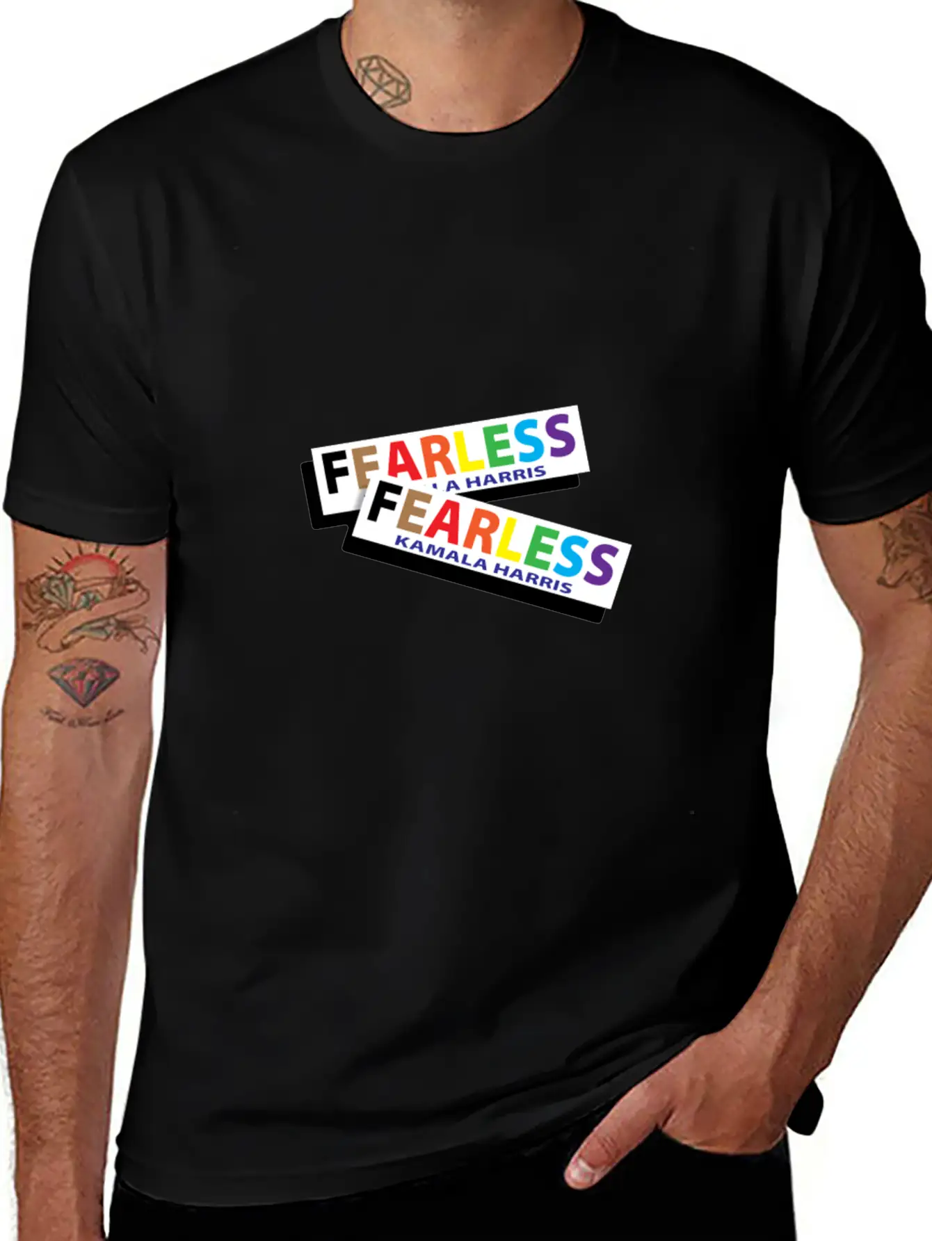 KAMALA HARRIS FEARLESS BUMPER STICKER For Christma Unisex Short Sleeve Soft Cotton T-Shirt – Casual Everyday Wear
